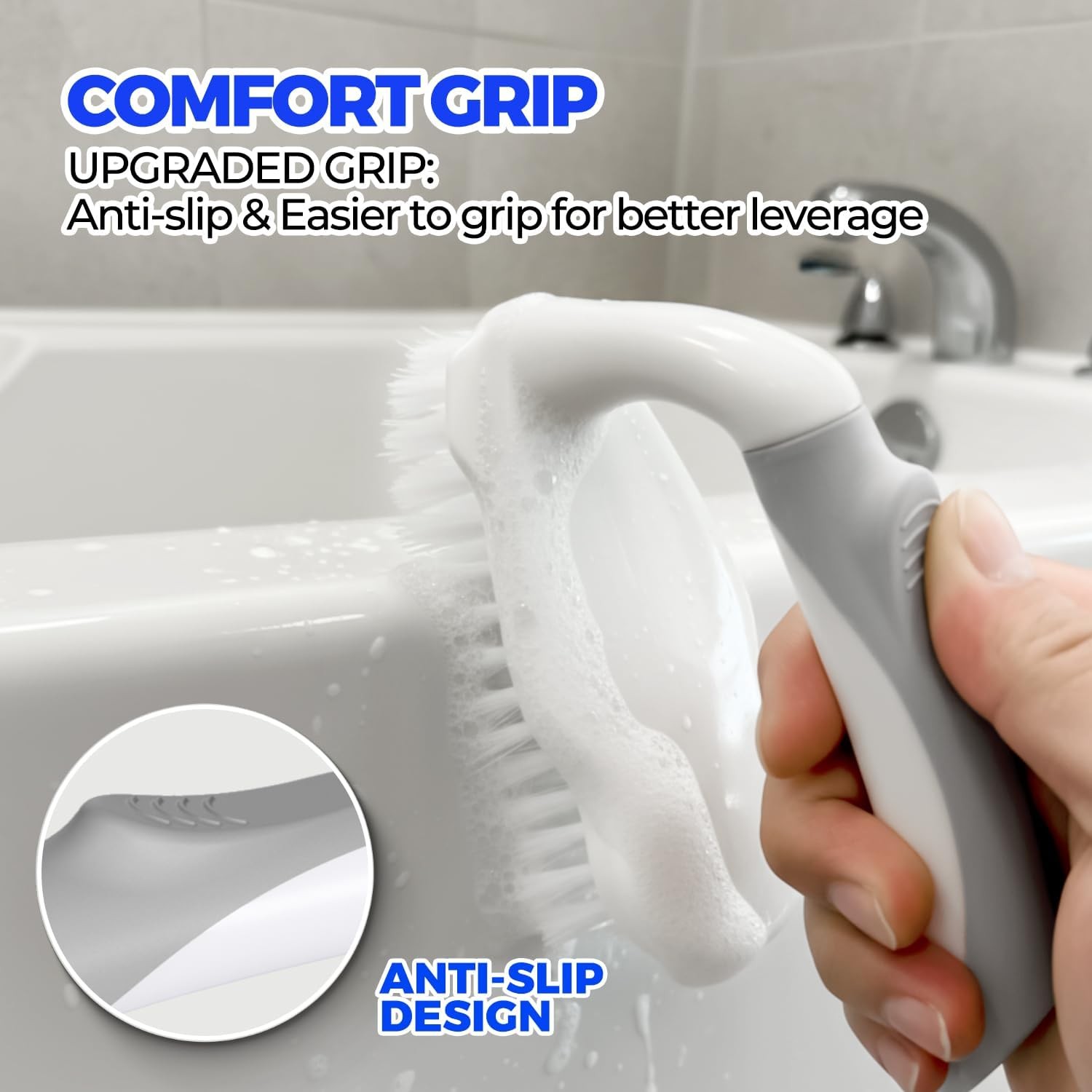 Scrub Brush – 6 Pack, Scrub Brushes for Cleaning, Heavy-Duty Scrub Brush, Stiff