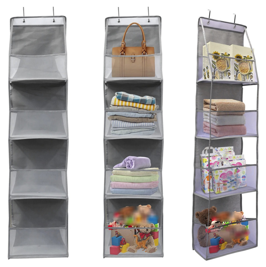1pc 4 Layer Over The Door Hanging Organizer Cosmetics Storage – NEW