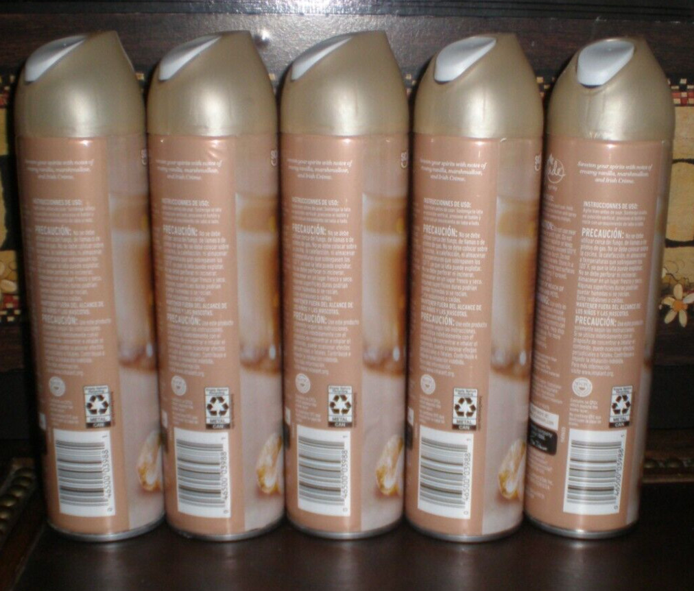 (5) Glade MARSHMALLOW IRISH CREAM Air Freshener Room Spray