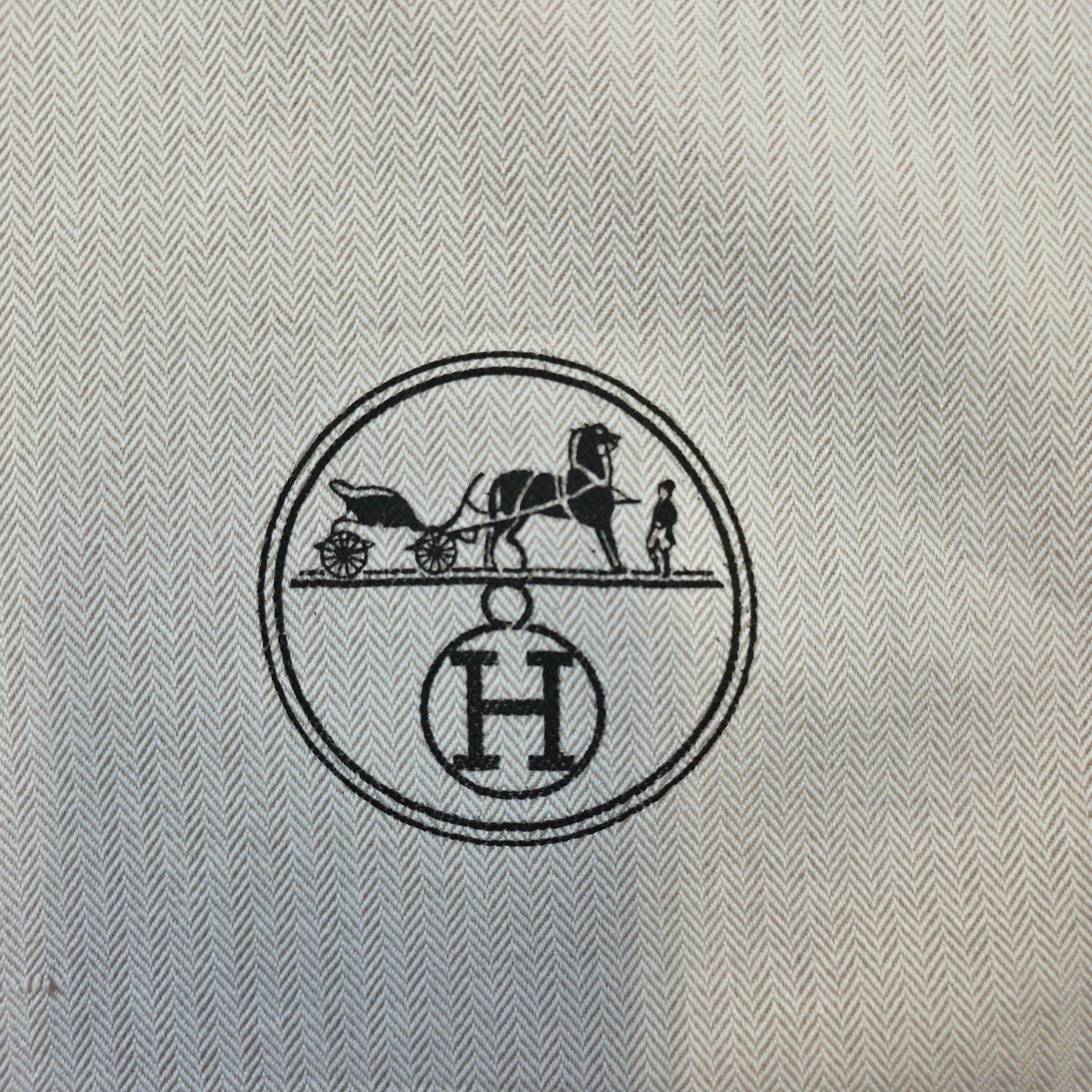 HERMES Dust Bag Drawstring Pouch Authentic Accessories Jewelry Pouch 11×9.5 in