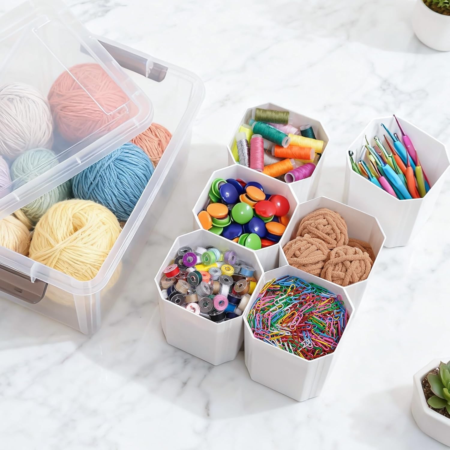 Multipurpose 17 QT Shatterproof Storage Container with Customizable Inserts