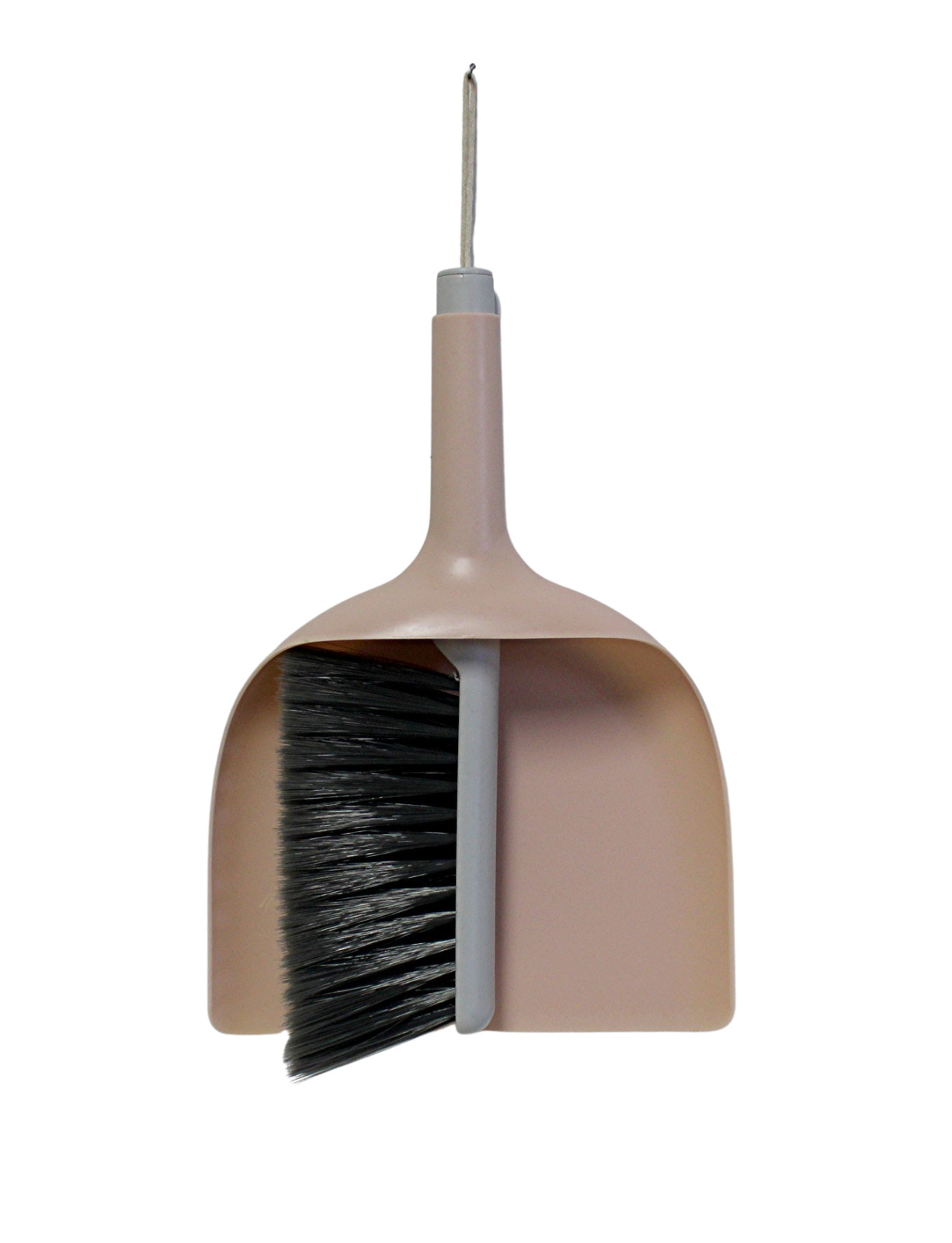 Sleek Modern Brush and Dustpan Set Design Peach SOFT NYLON BRISTLES