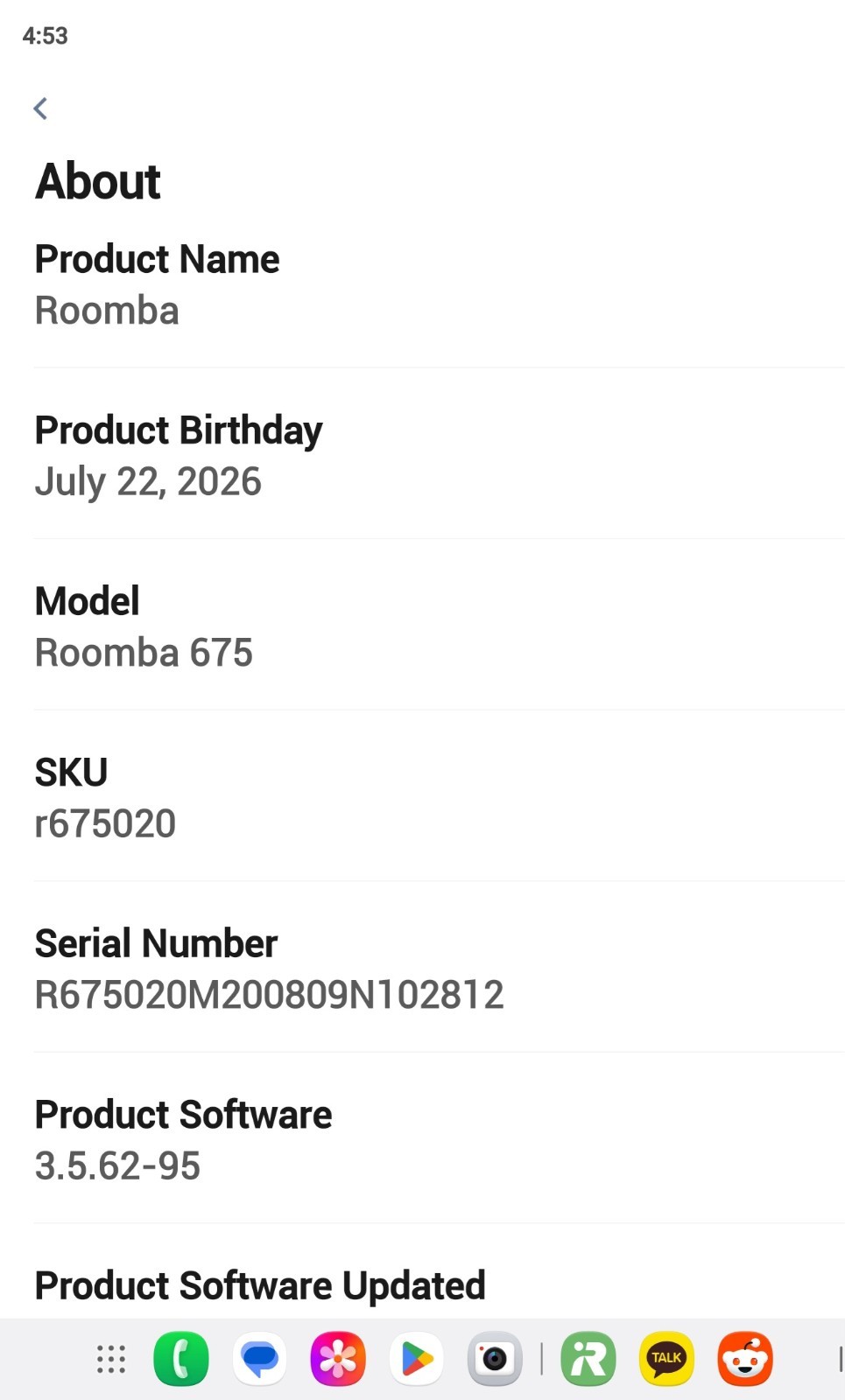 Irobot Roomba 675 Robot Vacuum & Charger Wi-Fi