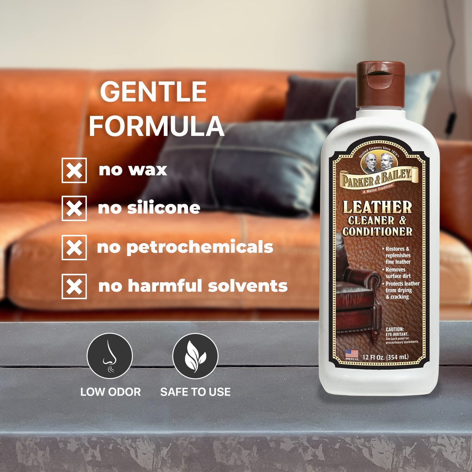 Parker & Bailey Leather Cleaner & Conditioner – Restores & Conditions, Cleaner F