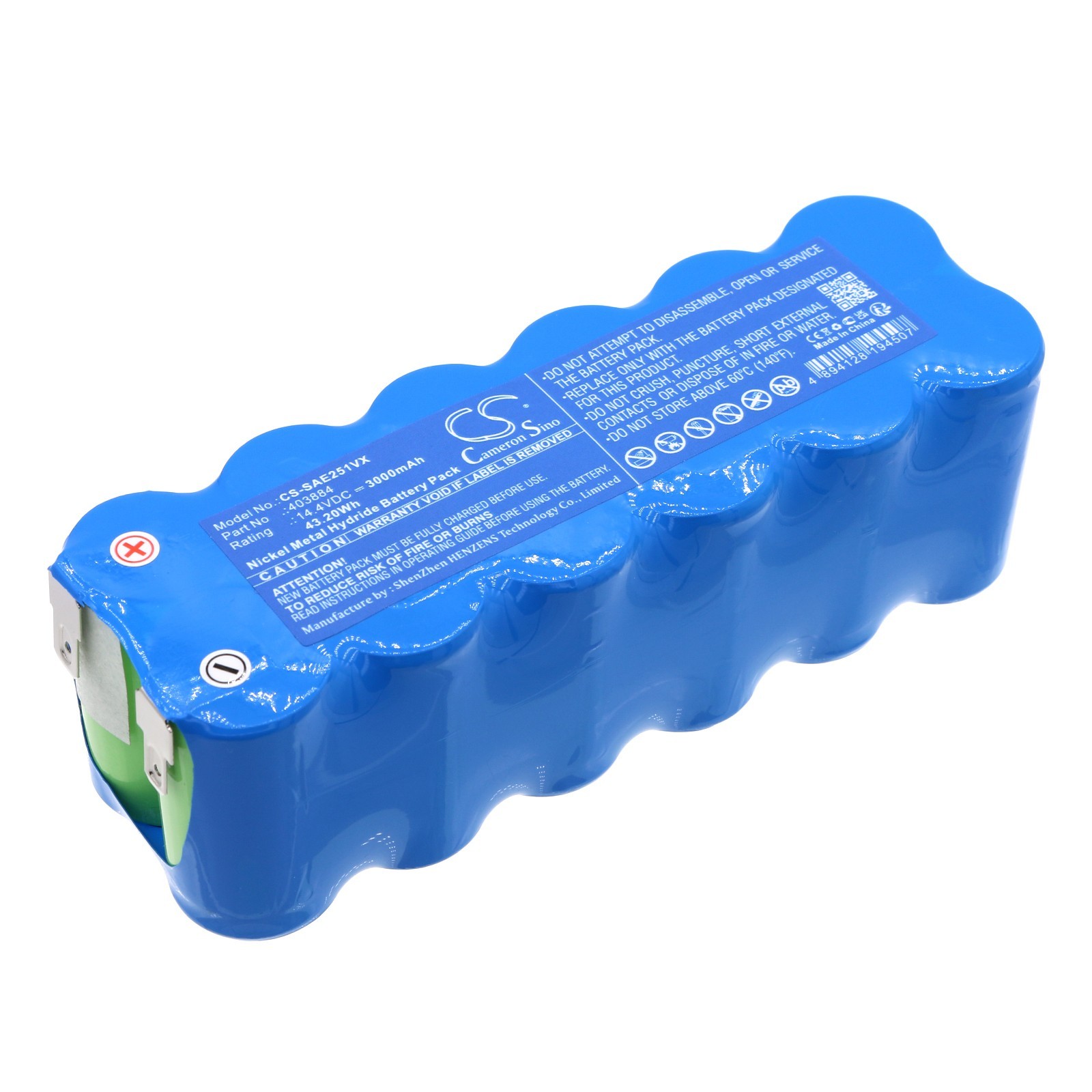 BATTERIE 14.4V 3000mAh Type 403884 For Solac AE2510 Minuetto Eco Aspirator