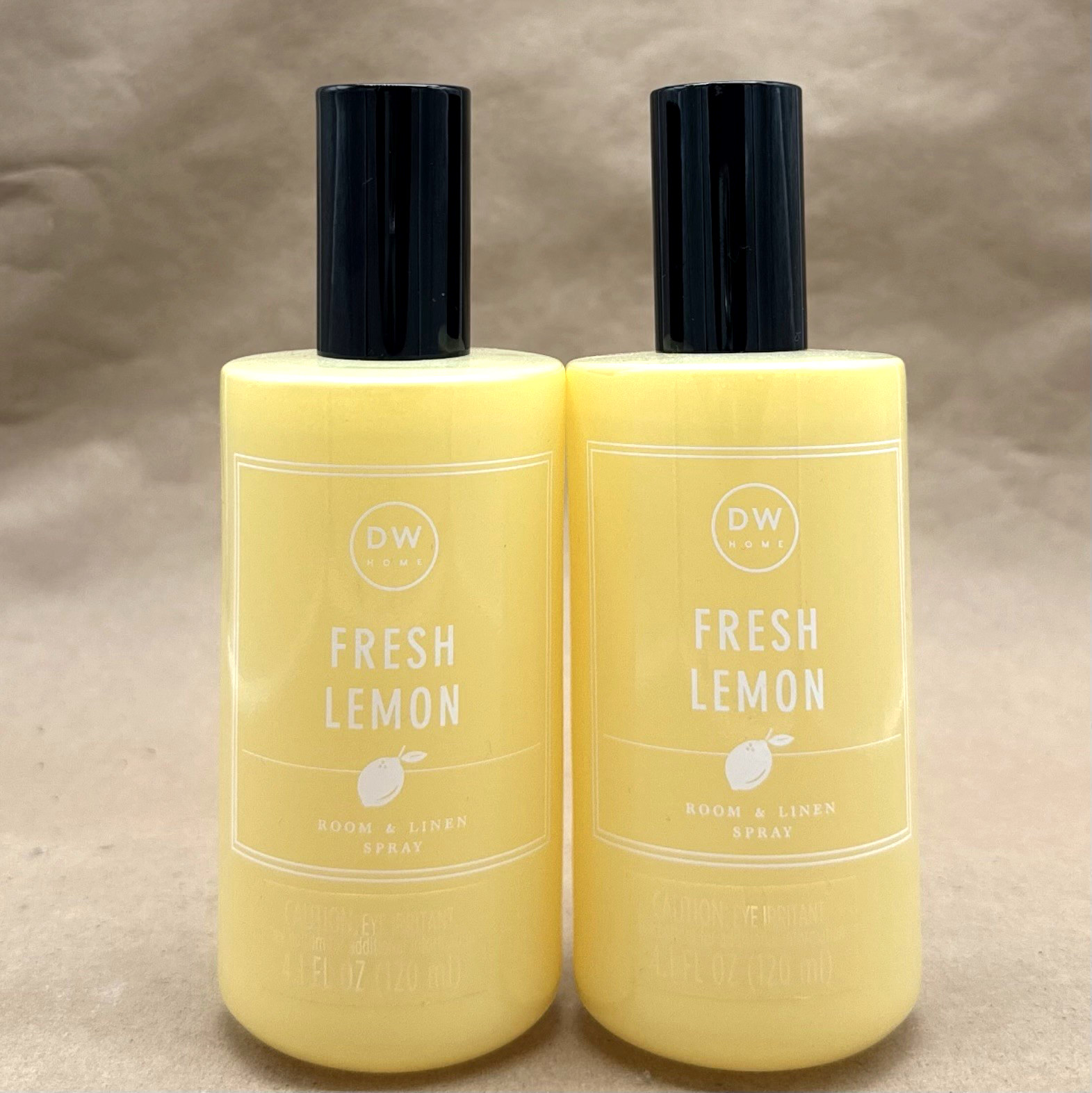 DW Home Fresh Lemon Room & Linen Spray 4.1 fl oz Lot of 2 New