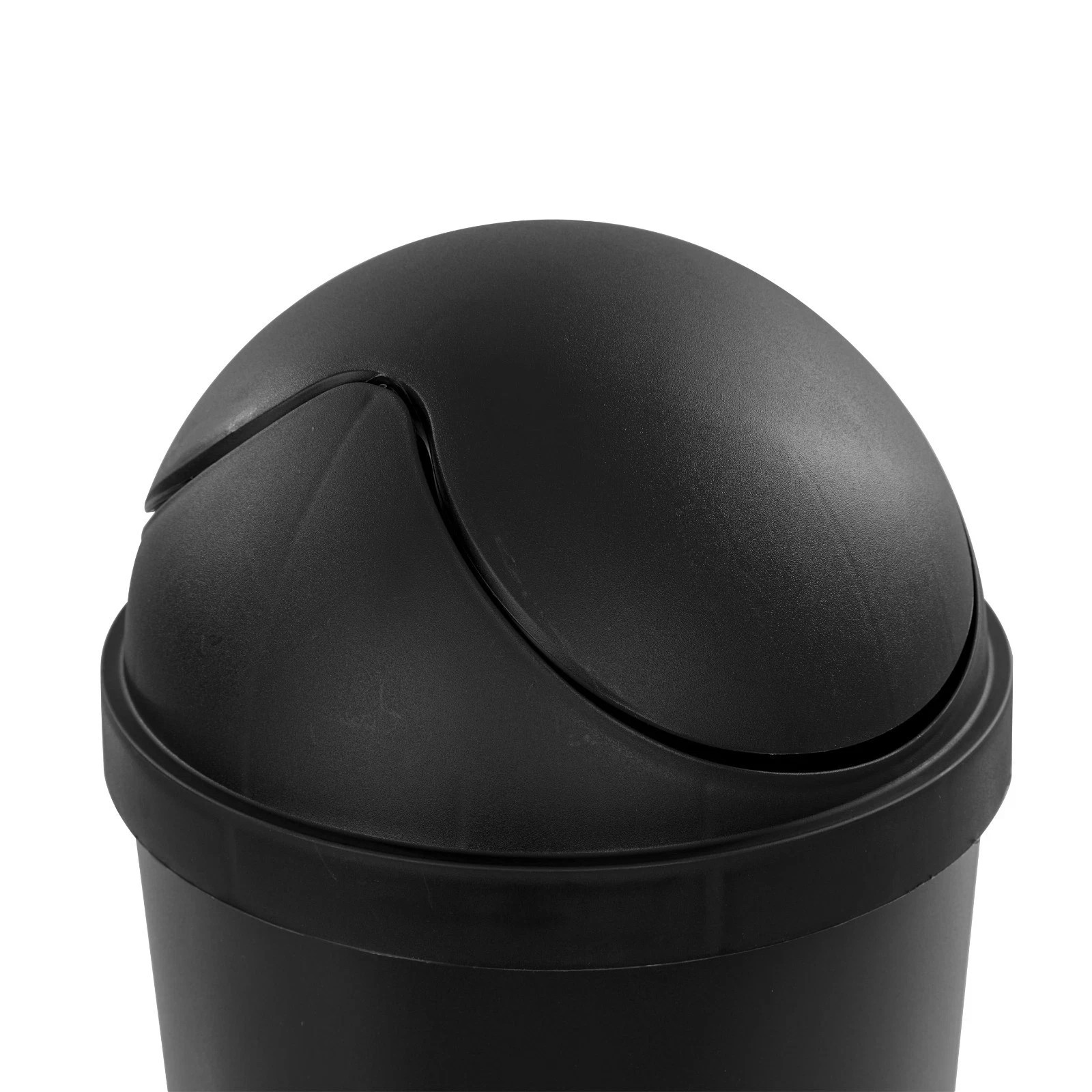3 Gallon Bathroom Swing Top Wastebasket Small Plastic Round Trash Can with Lid