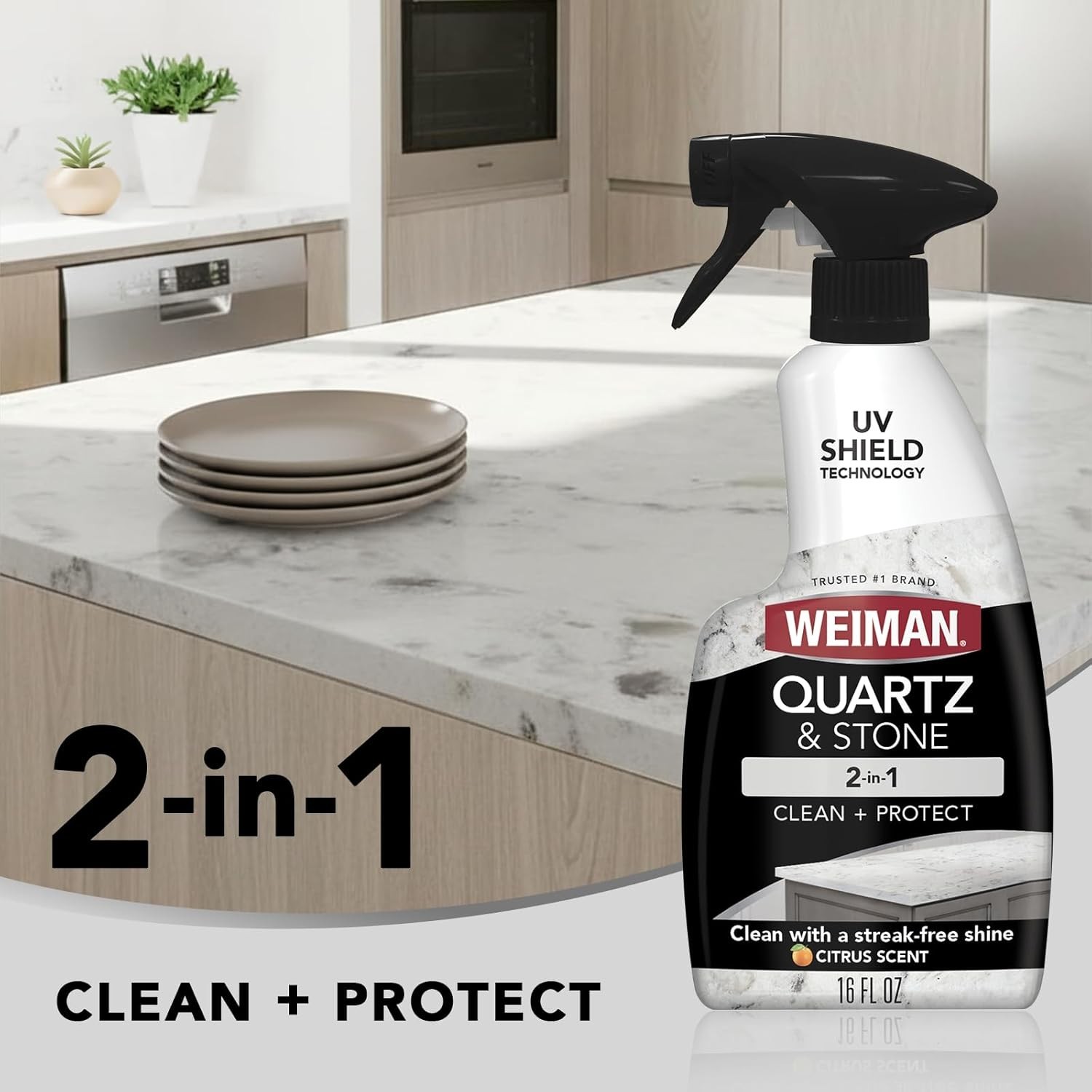 Natural pH Neutral Quartz Cleaner 2-Pack – Effortless Shine & Streak-Free Finish