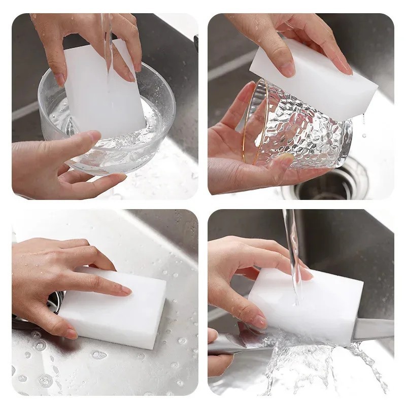 100PCS Melamine Foam Cleaning Sponge Magic Home Kitchen Dish Cookware Eraser New