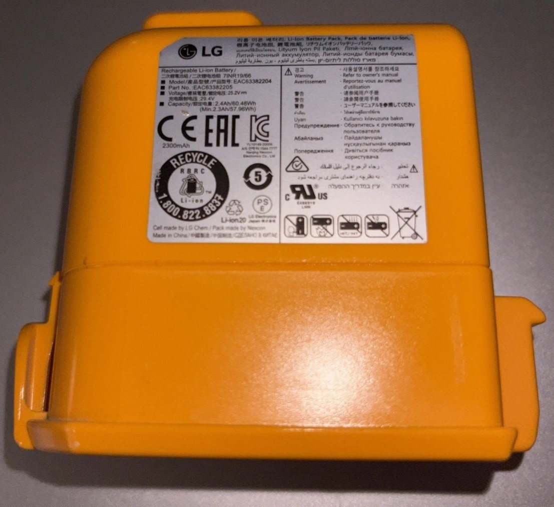 New EAC63382201 Battery Replacement for LG CordZero A9 Plus Stick Cordless Vac