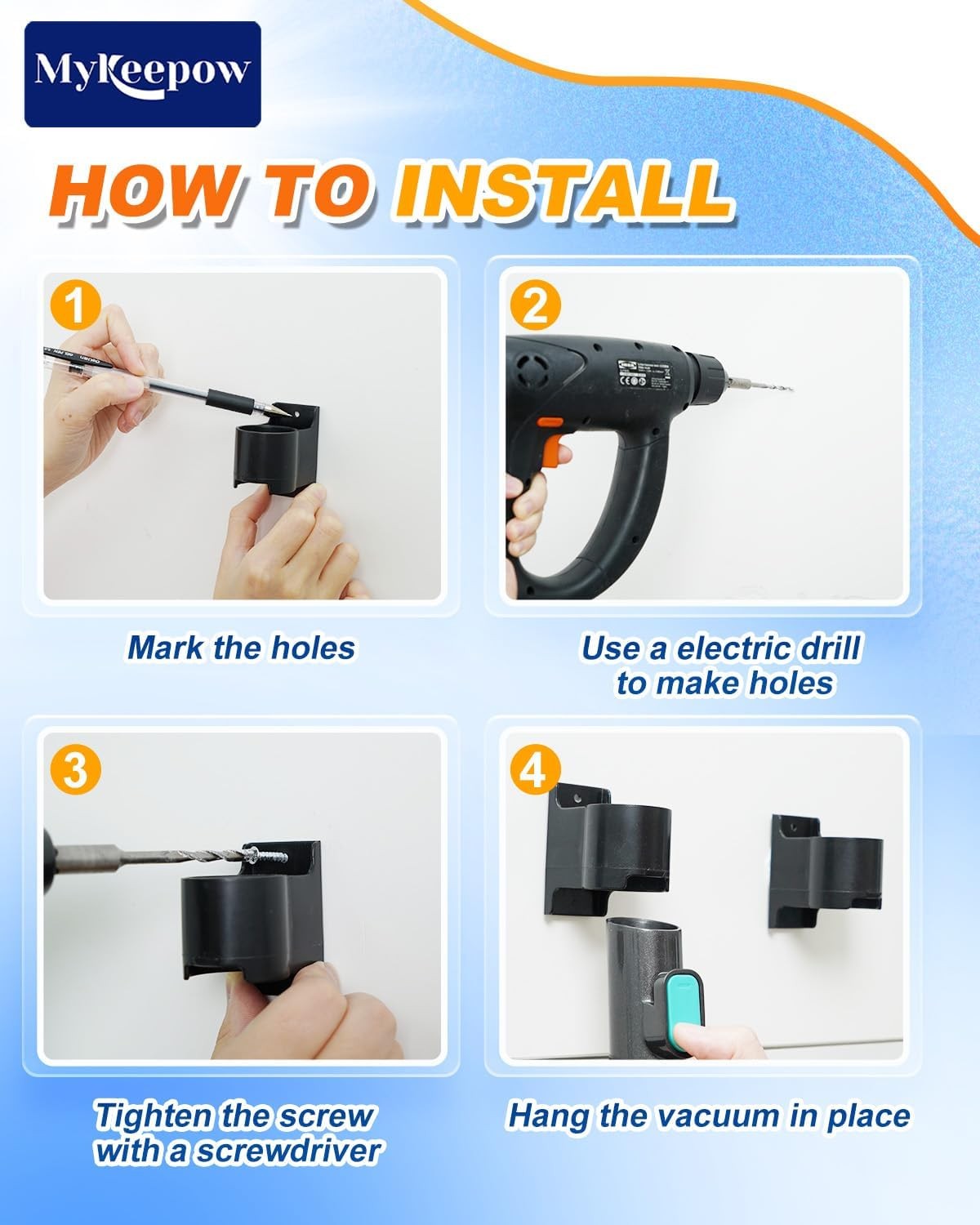 Wall Mount Holder Compatible with Wyze Cordless Vacuum S Vacuum Cleaner