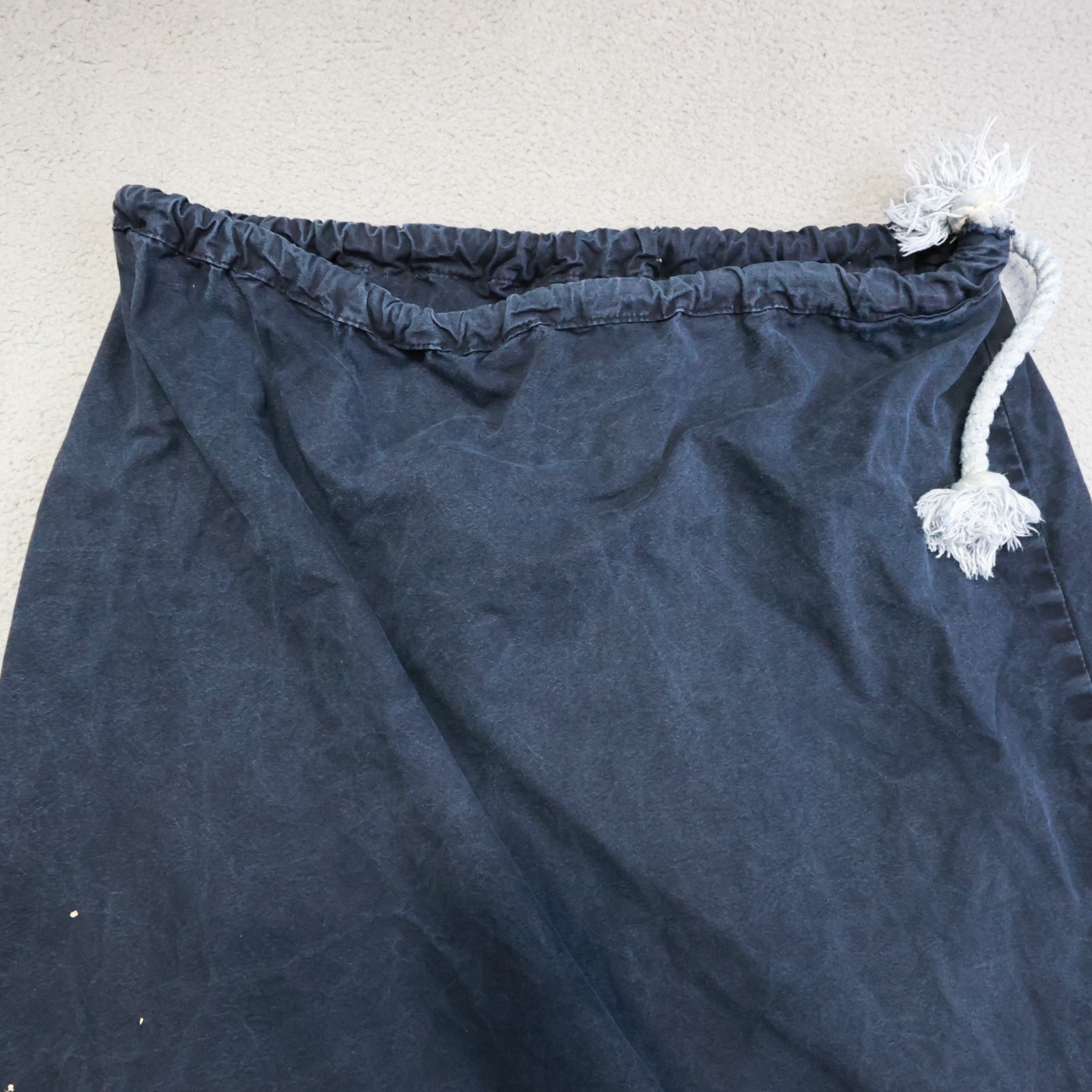 Jon Hart Design Large Navy Blue Heavy Canvas Drawstring Laundry Bag