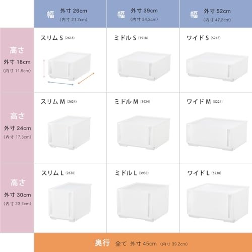 Sanka Combination Case Storage Case White Medium Size 39cm Wide x 44.7cm Deep x