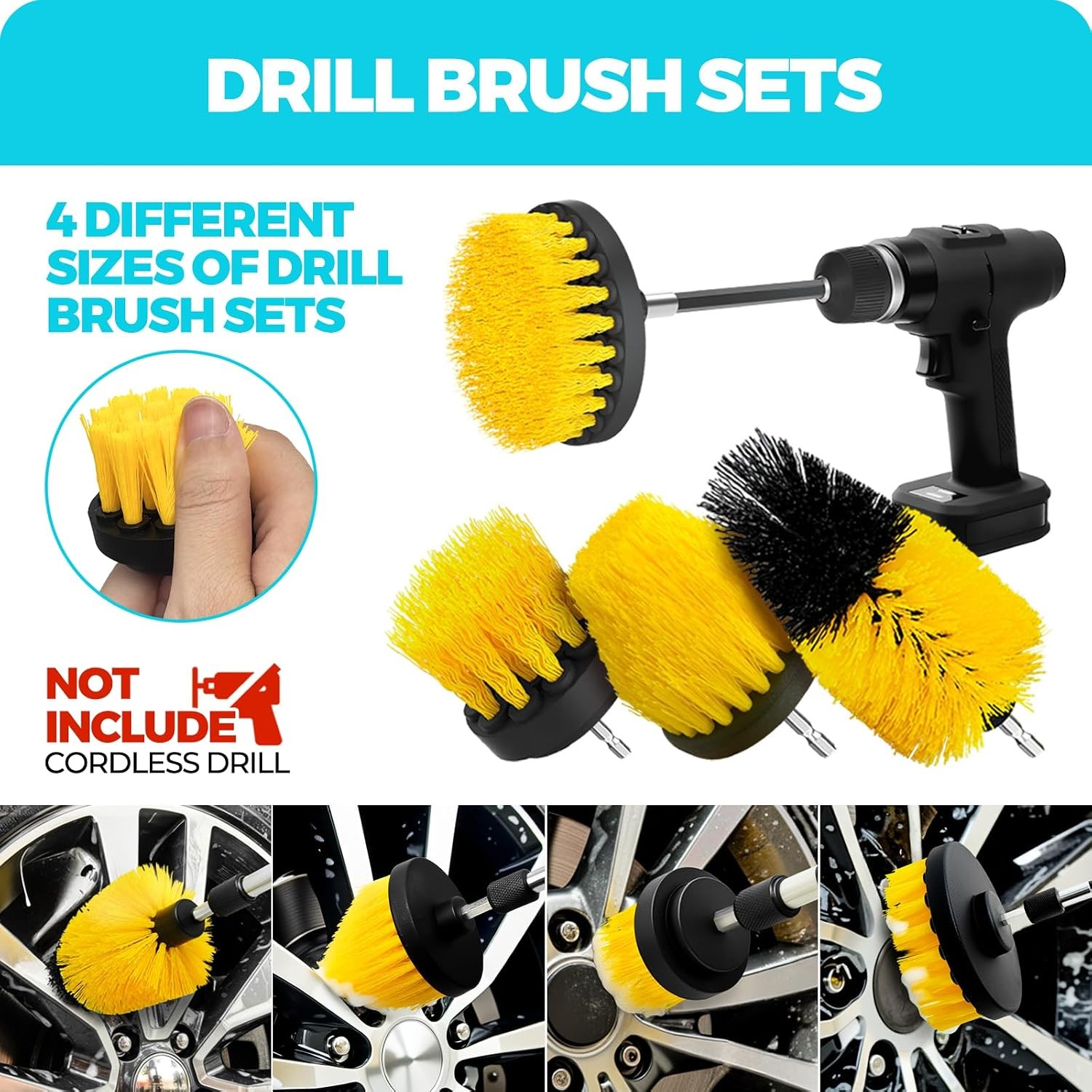 Car Detailing Kit with Detailing Brush Set and Auto Wash Cleaning Tools and