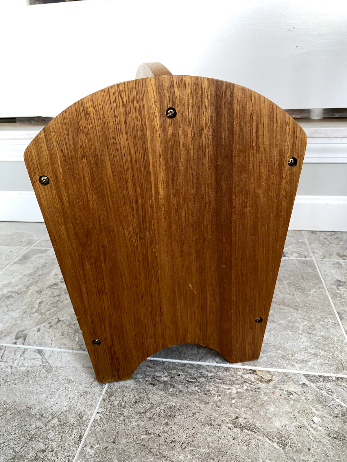 Exotic Wood Magazine Rack Made in Malaysia, Beautiful Condition!
