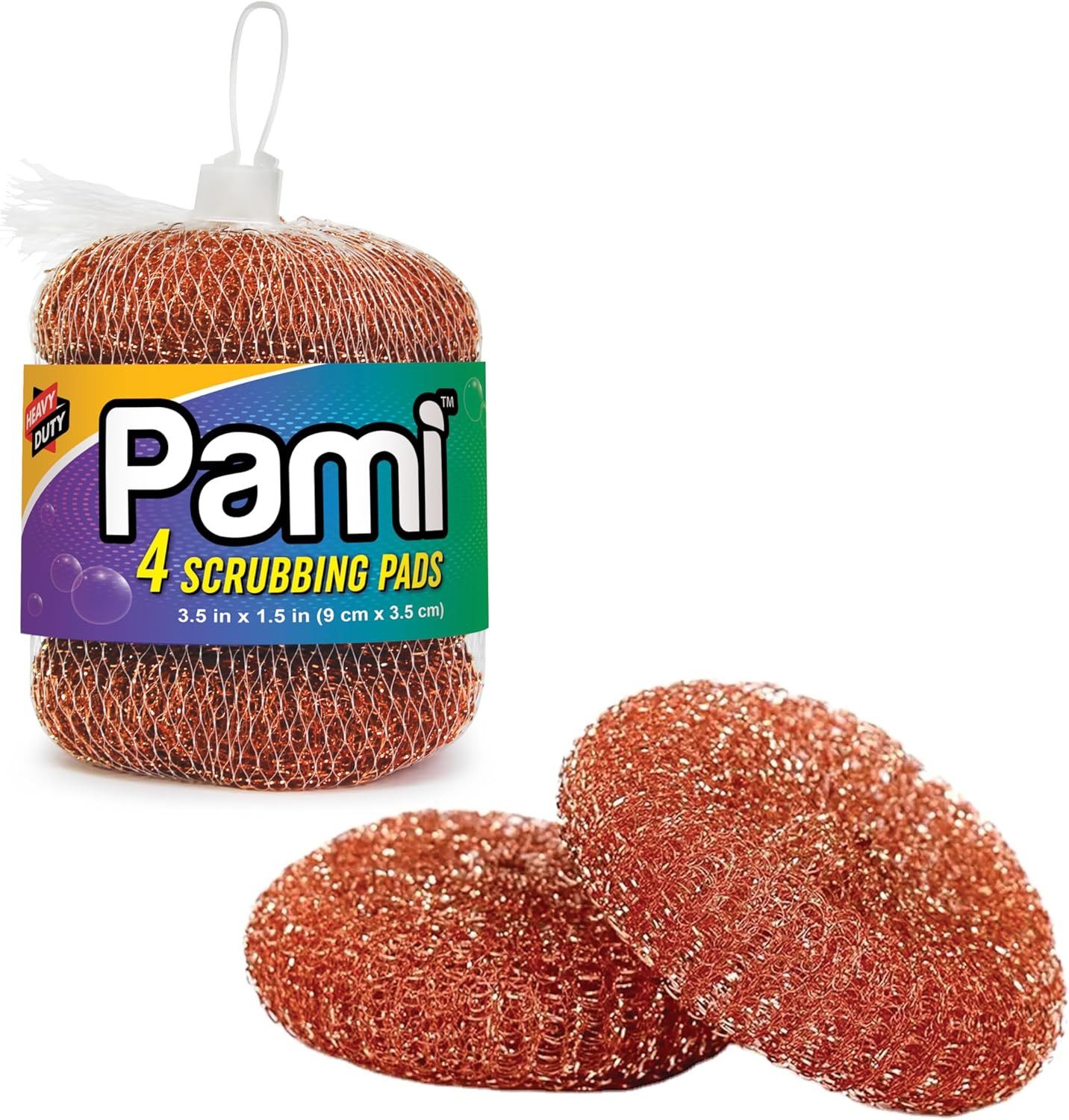 Heavy Duty Non Scratch Copper Scrubbers for Pots and Pans, Copper Wool Scrubber,
