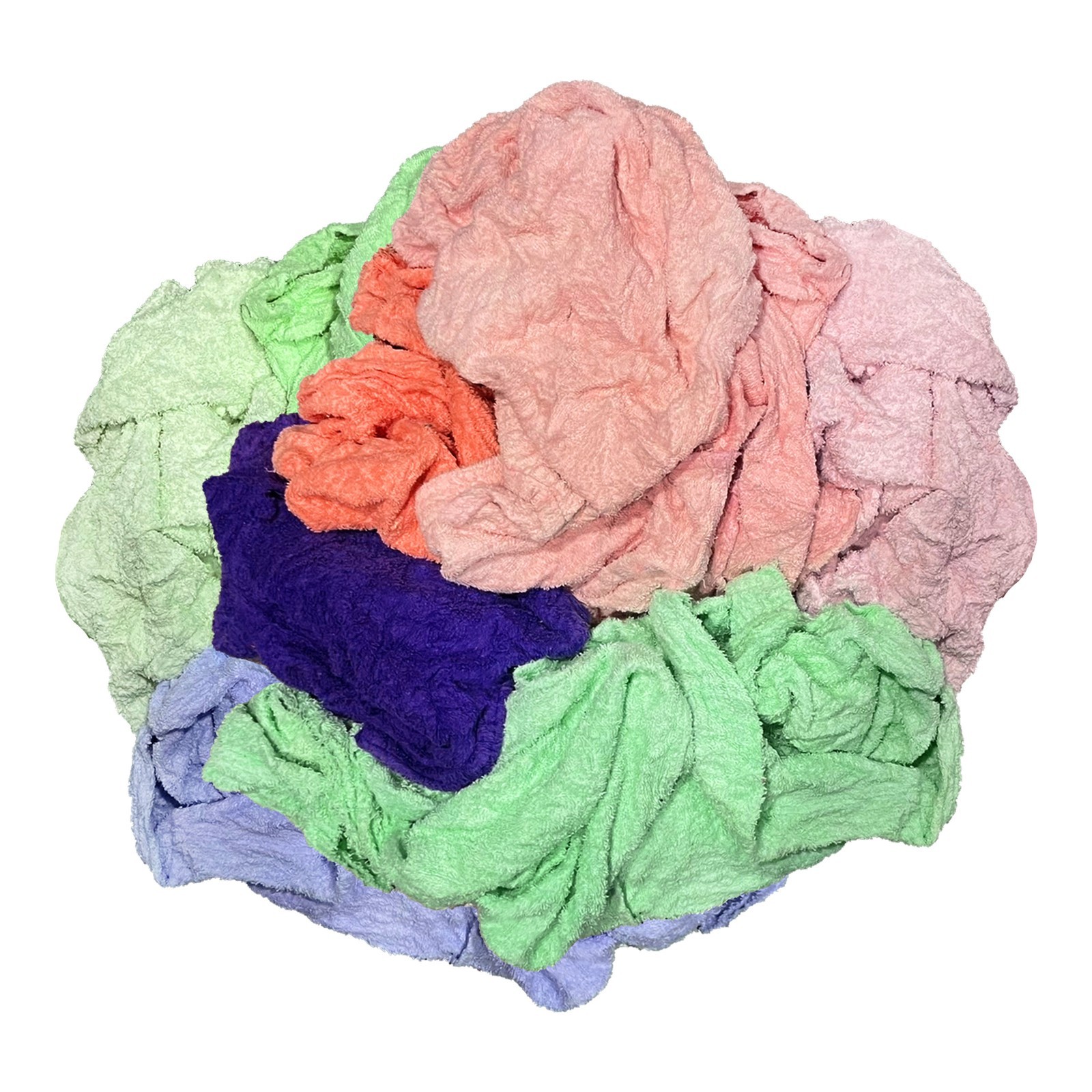 Colored Terry Towels – Bulk Industrial Cleaning Rags – 600 LB – Bags & Boxes