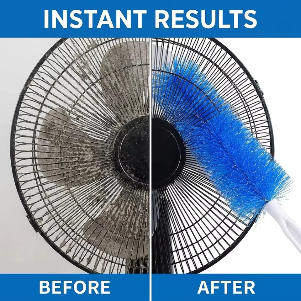 3-Pack Fan Cleaning Brush with Bendable Microfiber Dust Cleaning Brush Tool