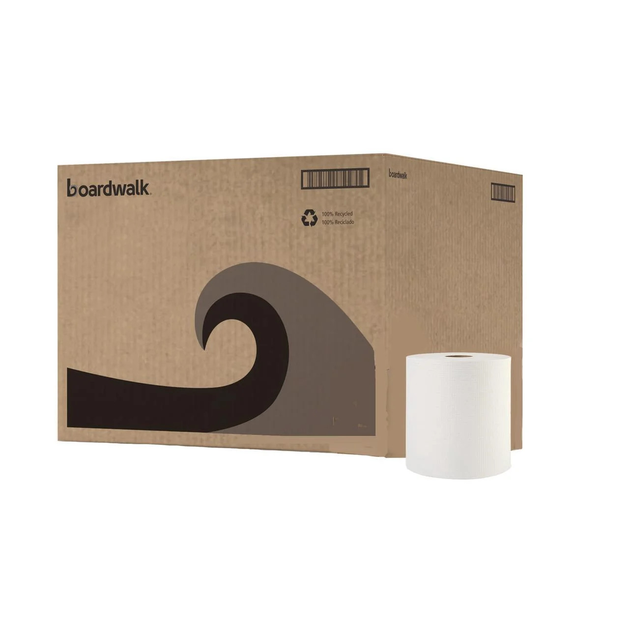 Hardwound White Paper Towels, 1-Ply, 800ft Rolls, Value Pack
