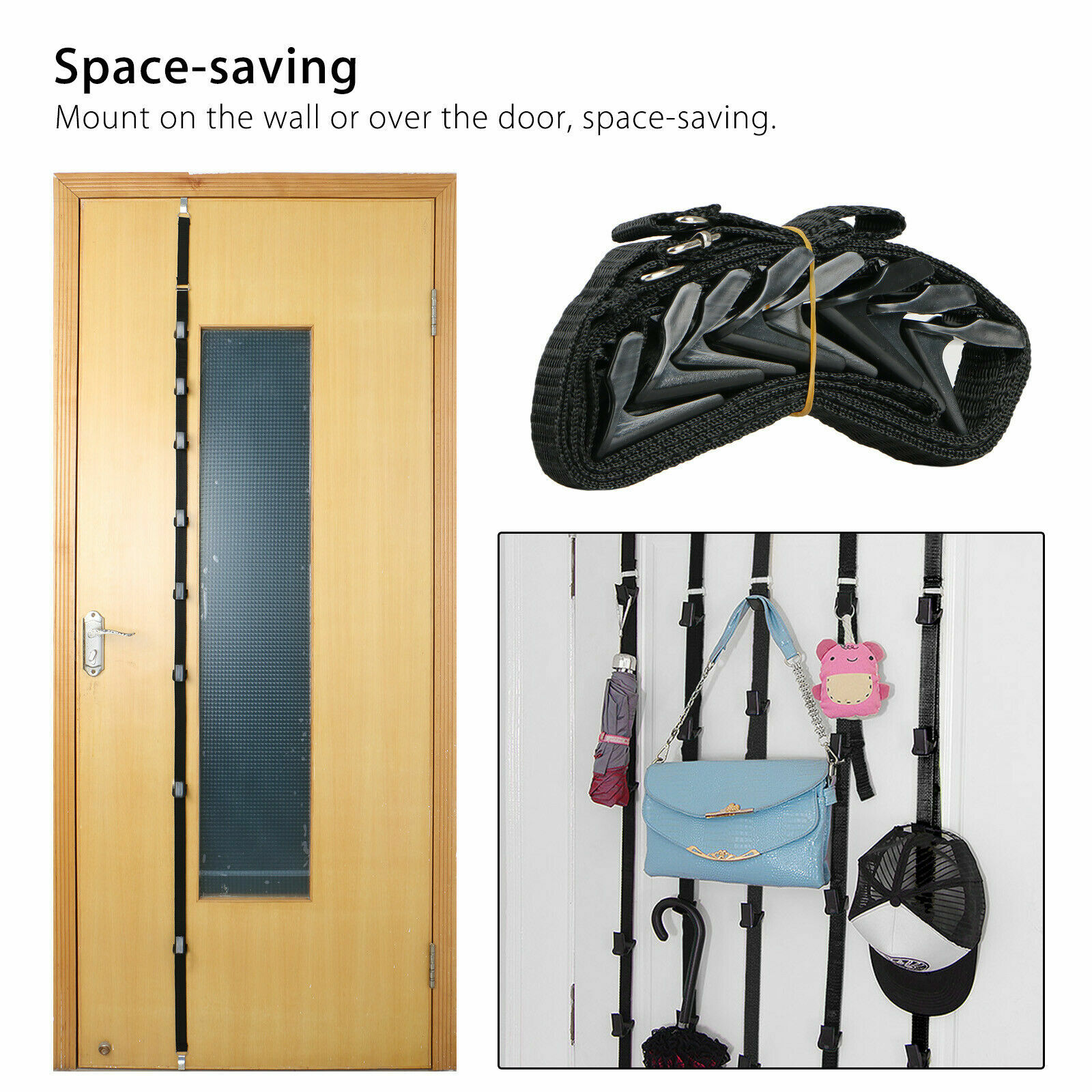 2× Cap Rack Closet Hanger Baseball Hat Wall Door Holder Hook Storage Organizer