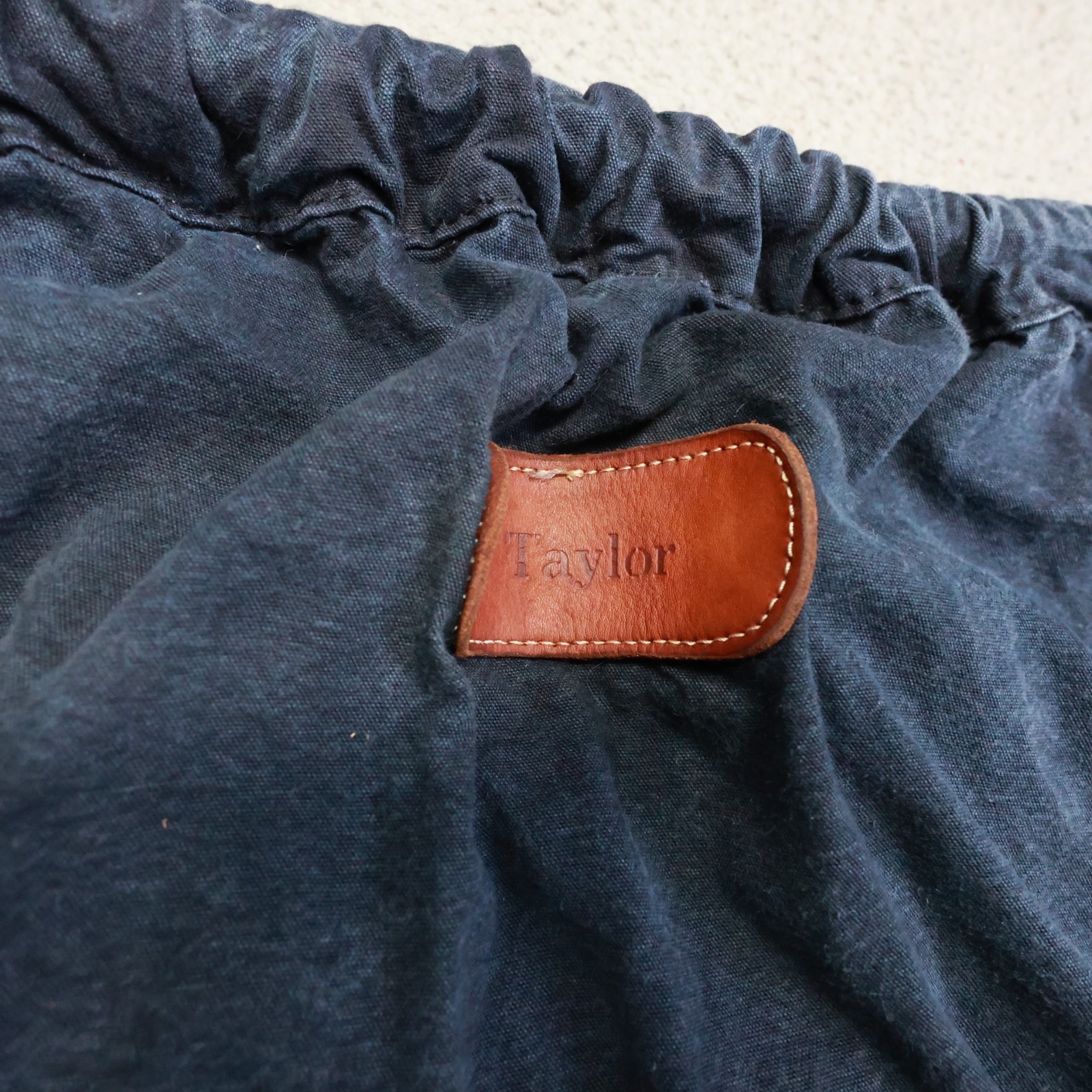 Jon Hart Design Large Navy Blue Heavy Canvas Drawstring Laundry Bag