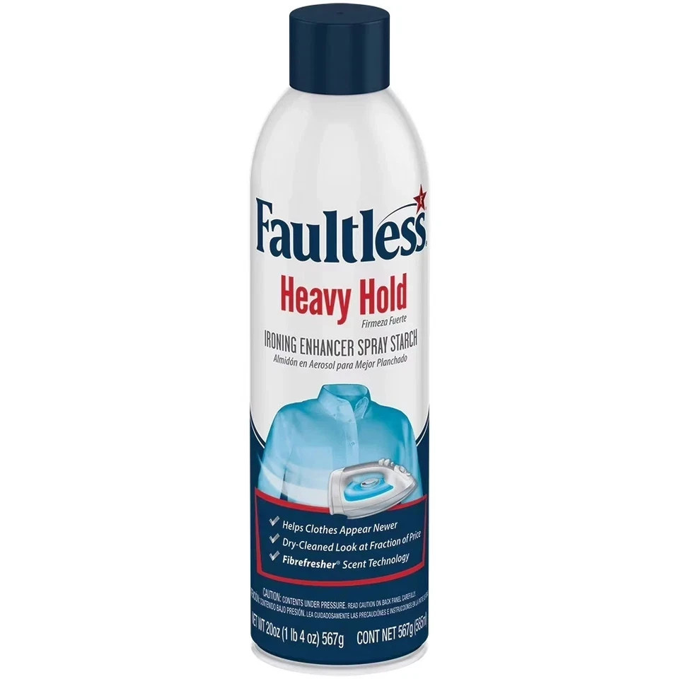 Faultless Heavy Hold Ironing Enhancer Spray Starch, 20 oz (3 pack)