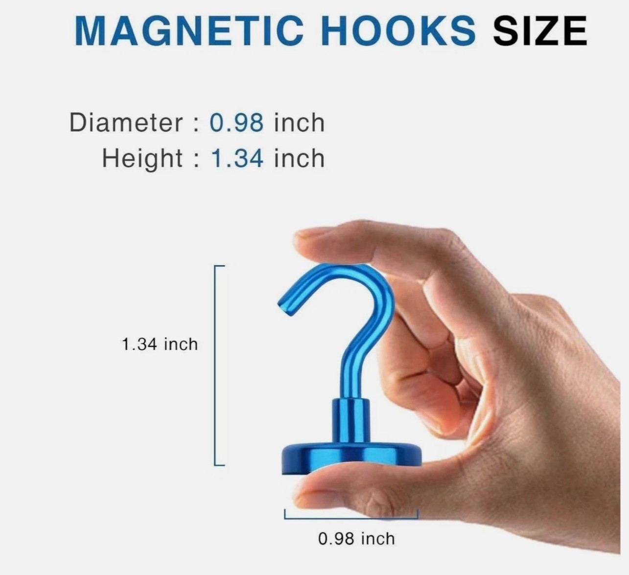 6 Pack 85LB Magnetic Hooks, Strong Cabin Ship Essentials Hook Heavy Duty Refrige