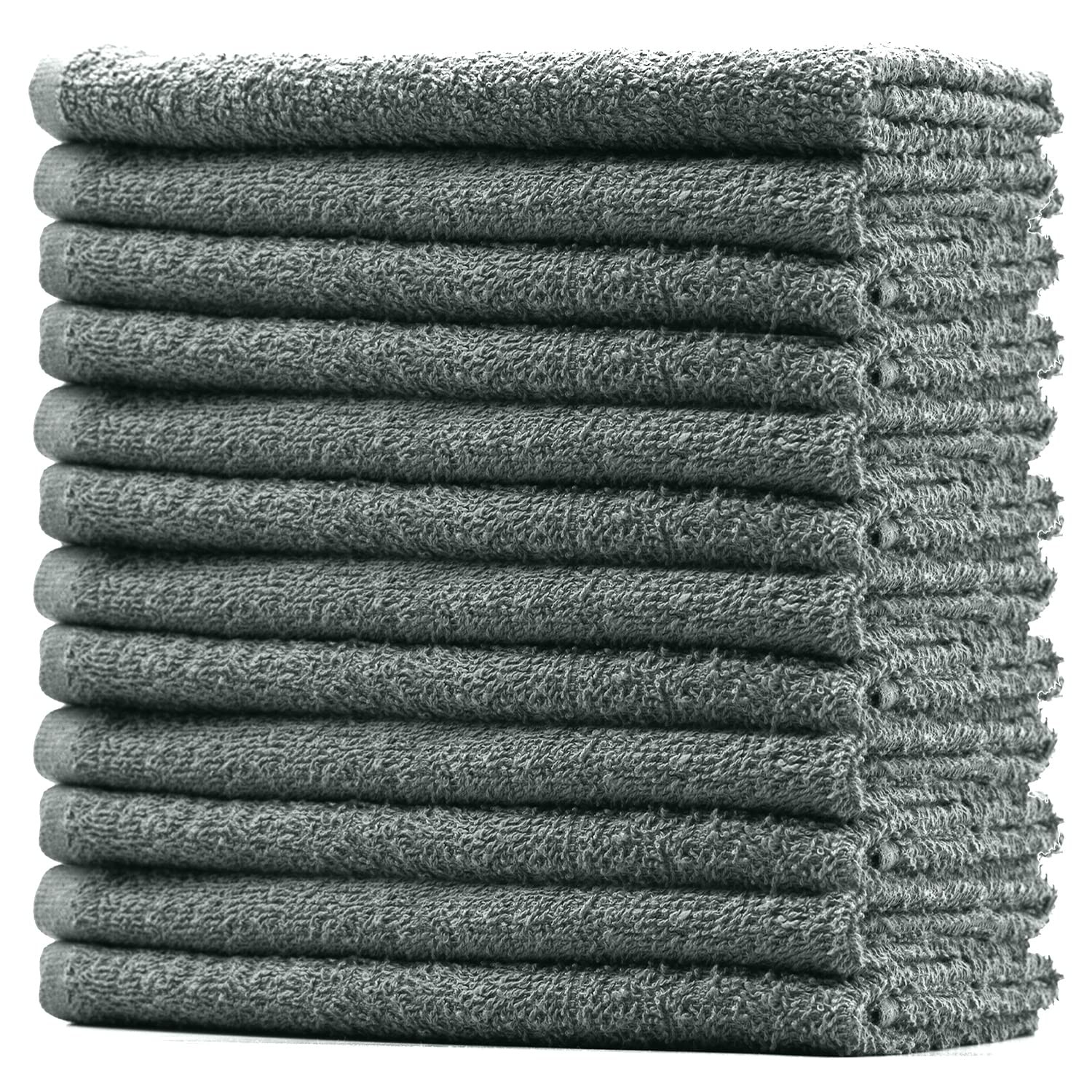 100% Cotton Bar Mop Kitchen Towels, 16×19 inches, Pack of 12, 350 GSM, Gray –…