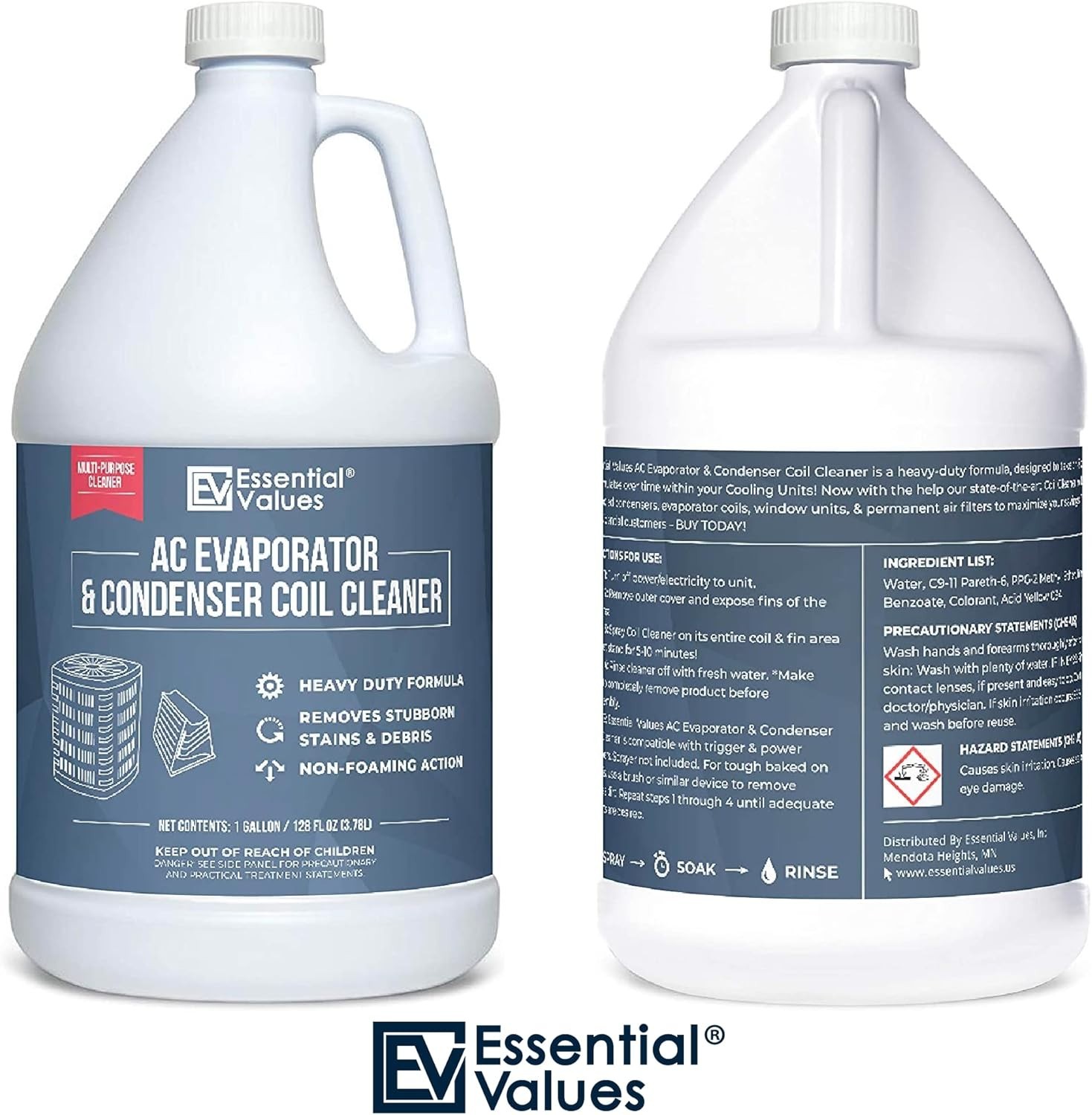 Effective 128 Oz Non-Acidic AC Coil Cleaner for Commercial & Residential Use