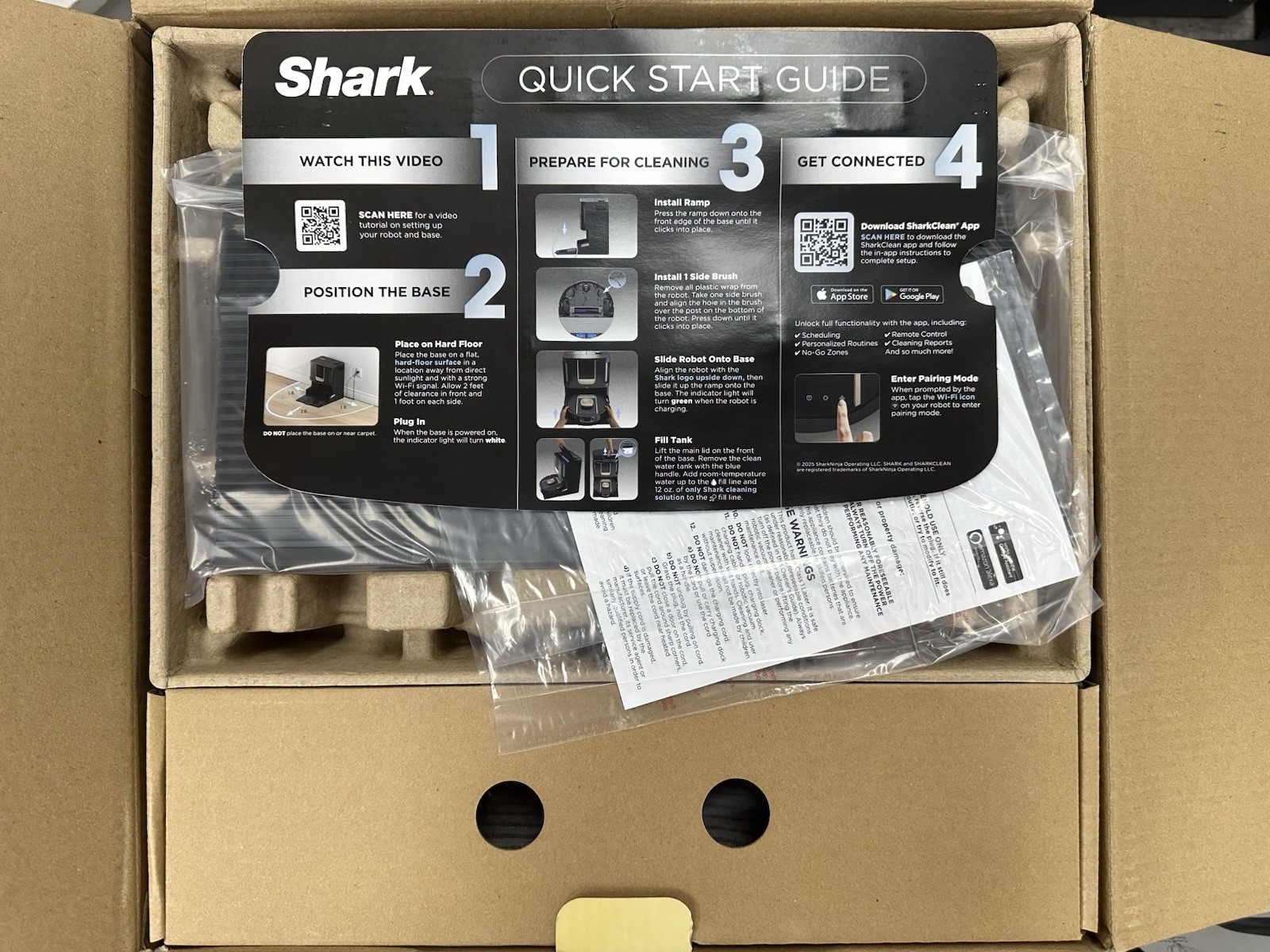 Shark PowerDetect RV2910XE 2 In 1 Robot Vacuum And Mop With Heated Mop Brand New
