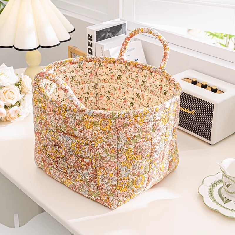 Fabric Storage Basket Rural Style Portable Clothes Miscellaneous Storage Basket