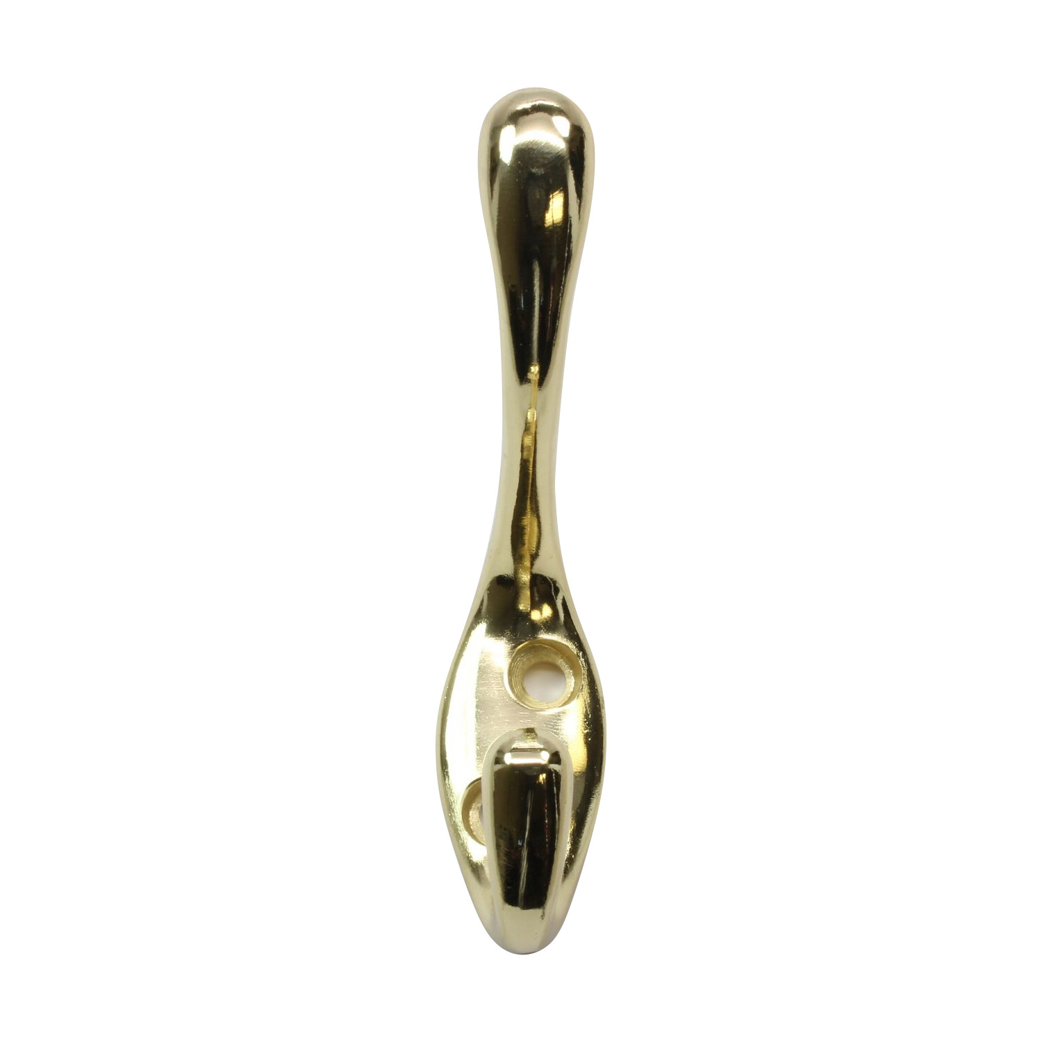 Rok Hardware Heavy Duty Coat Hook, 3-1/2″, Bright Brass