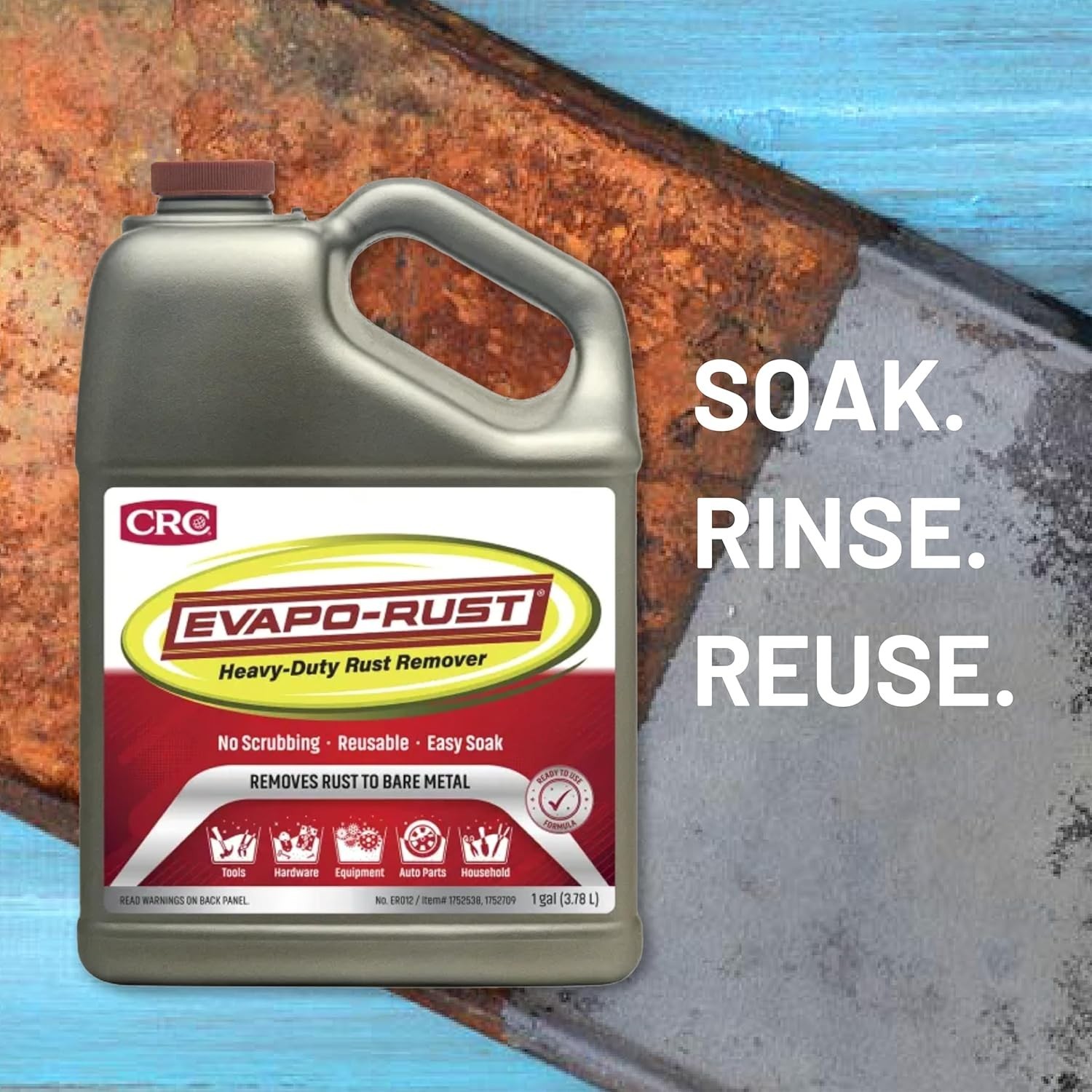 Non-toxic 1 Gallon Rust Remover – Perfect for Industrial & Household Metal Items