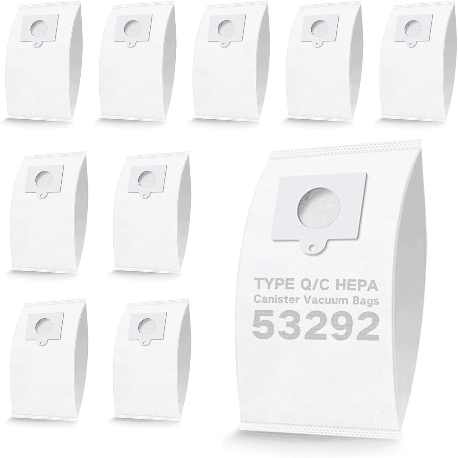 10 Pack 53292 Type Q/C Canister Vacuum Cleaner Bags for Kenmore 200/400/600/700/