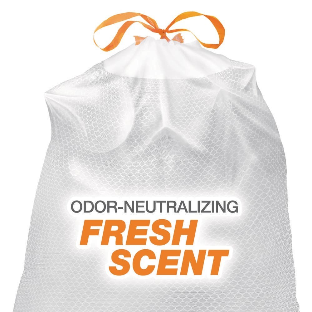 HDX 13 Gallon Reinforced Top Drawstring Fresh Scented Tall Kitchen Trash Bags wi