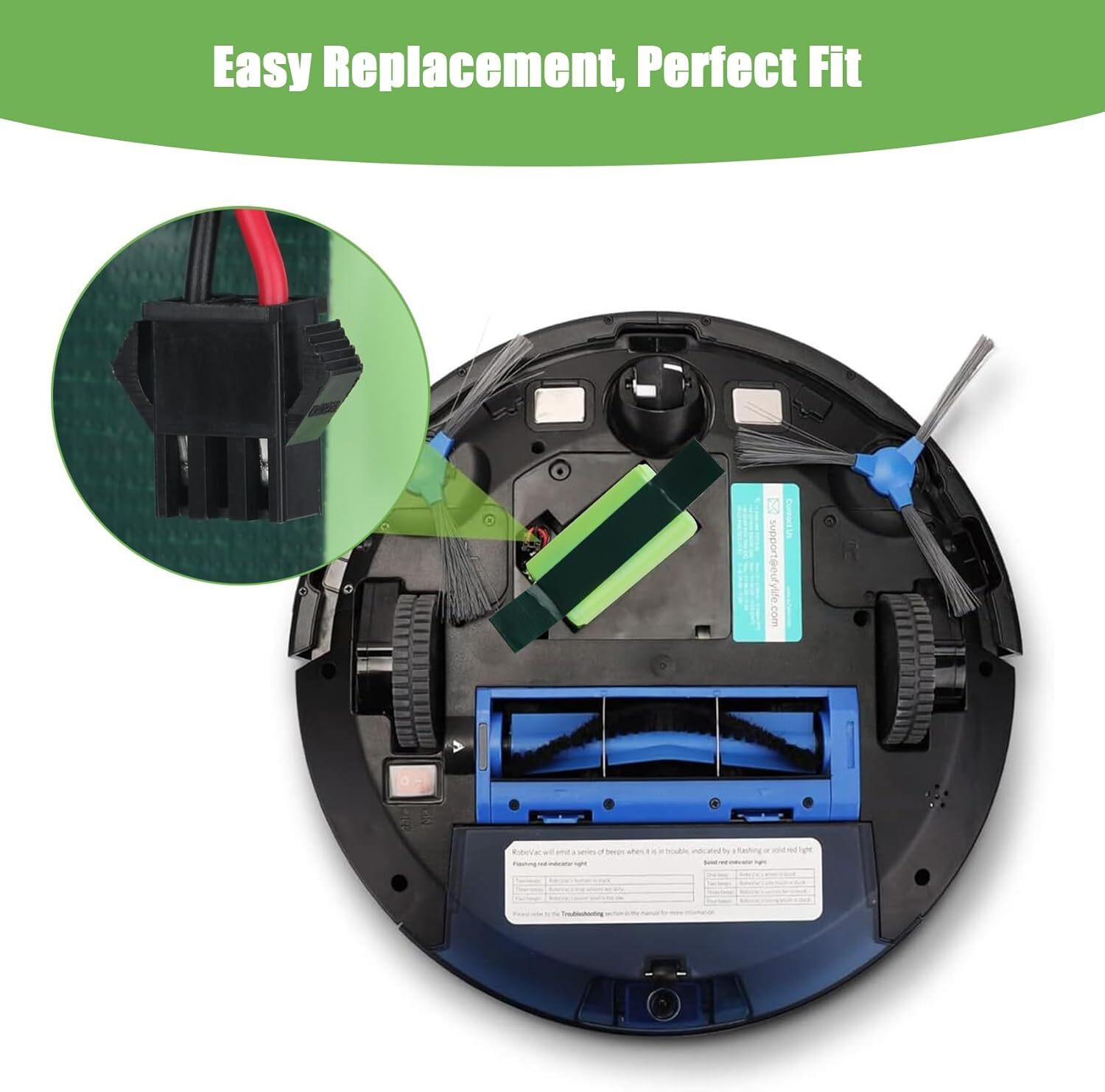 Eufy RoboVac 11S,11S Max, 12, 15T,15C,15C Max,25C,30,30C Max replacement battery