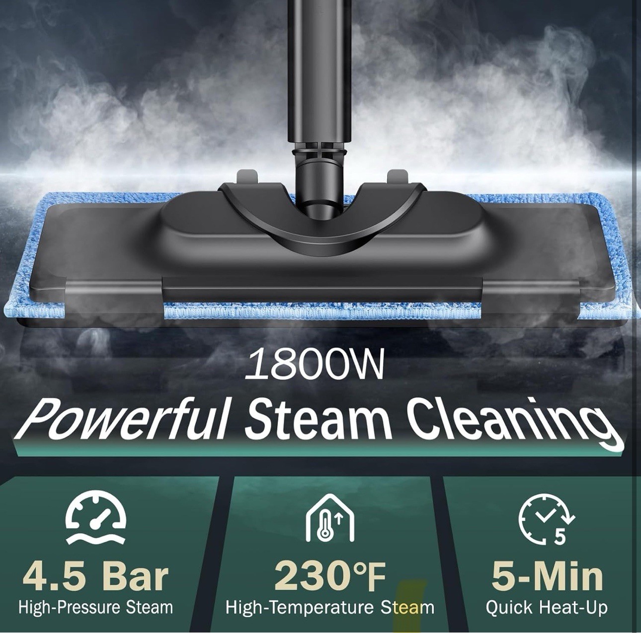 Steam Cleaner with 28 Accessories for Home, 1800W Powerful Multipurpose Steam Mo