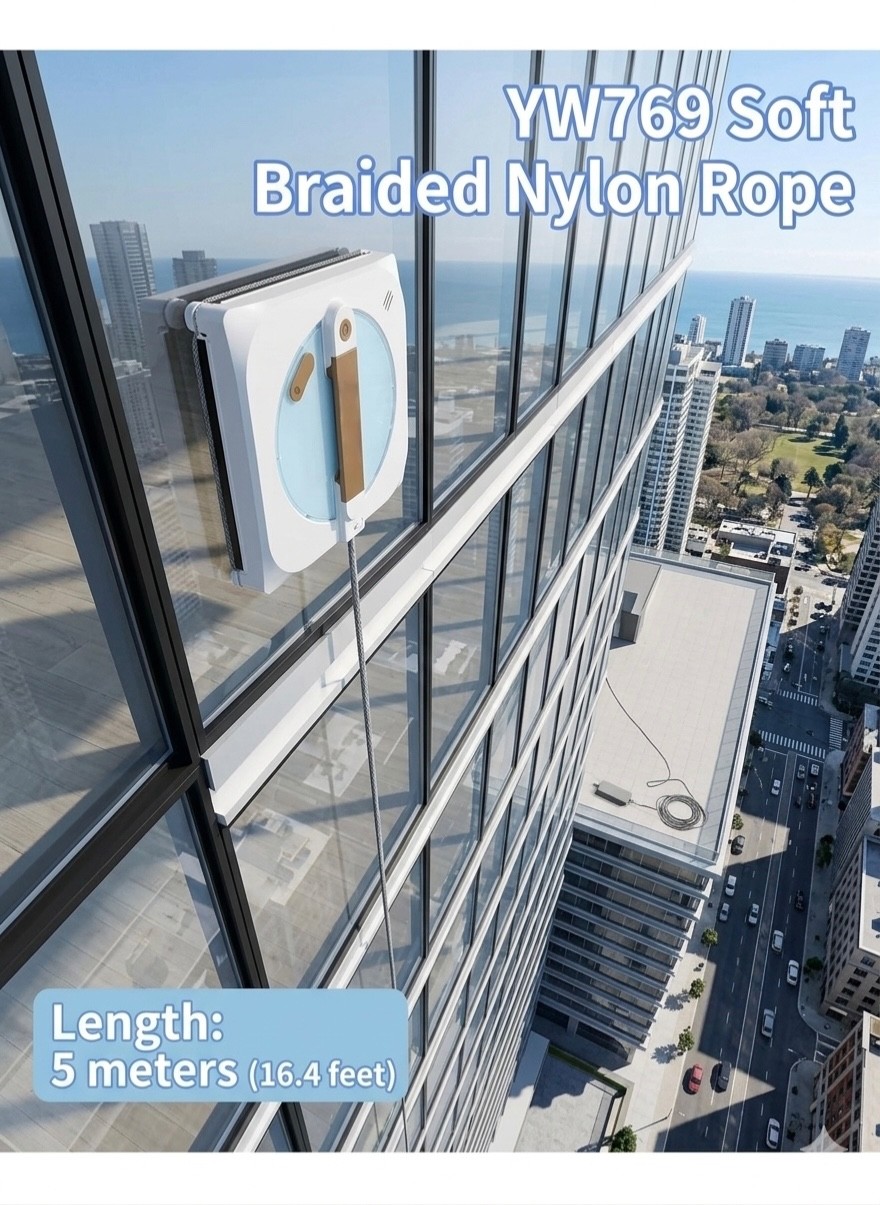 Window Cleaning Robot, 8000Pa Auto Window Cleaner with Intelligent Path Planning