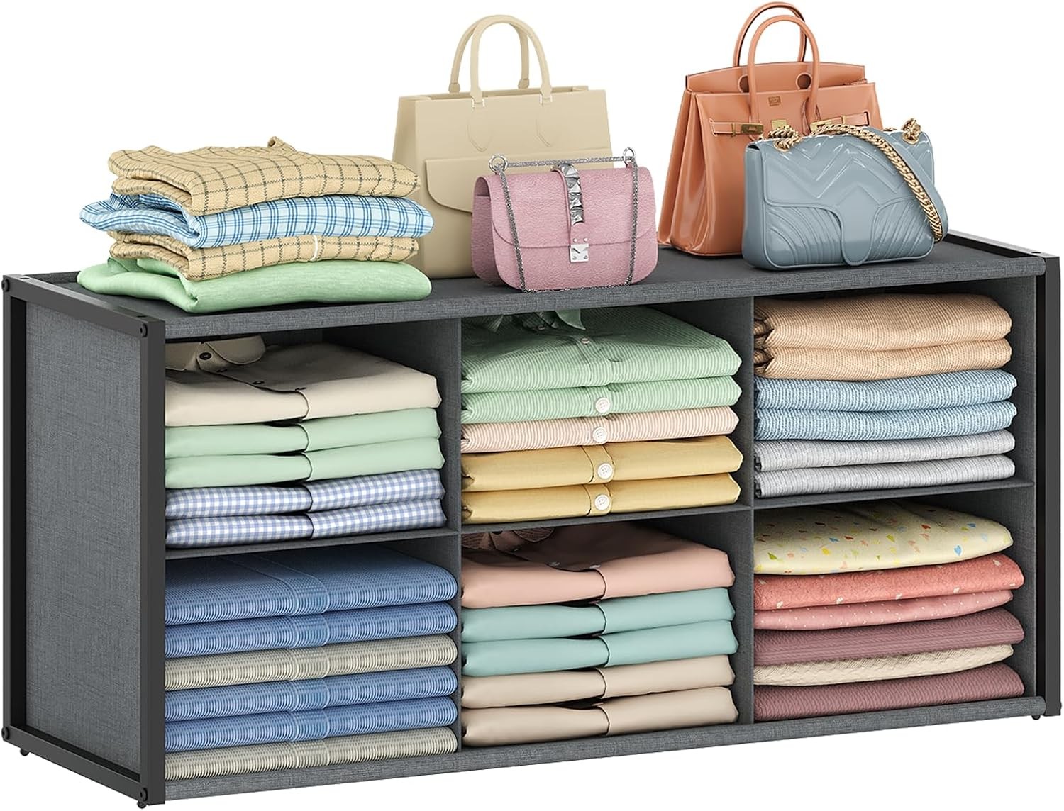 Cube Storage Bins Stackable Closet Organizer for Clothes & Accessories
