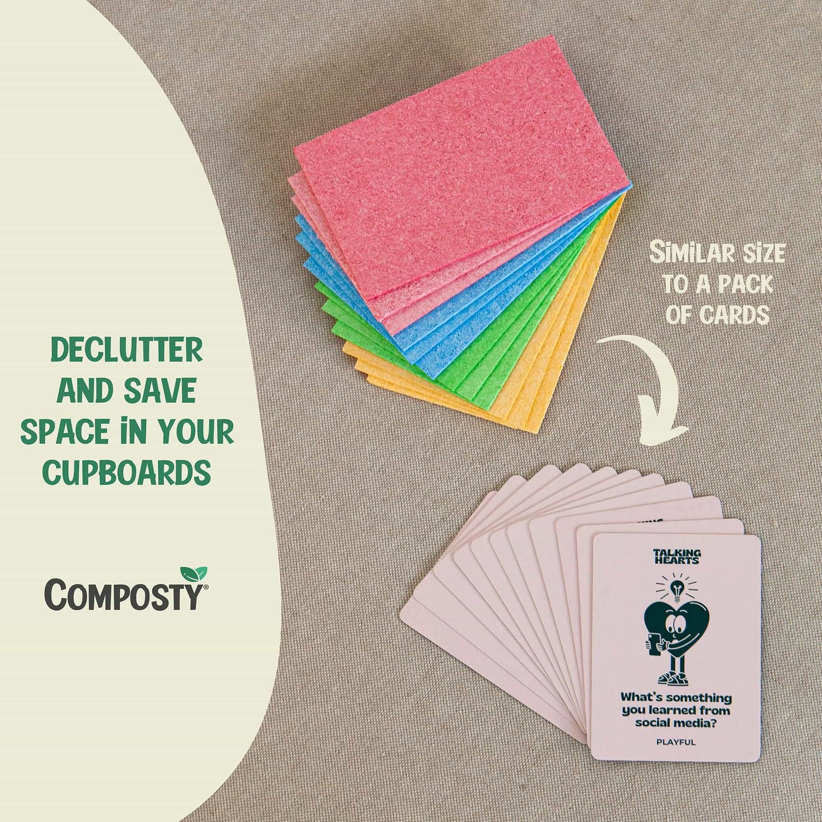 Pop-Up Compostable Sponges 12-Pack – Eco-Friendly Biodegradable Cellulose Kit…