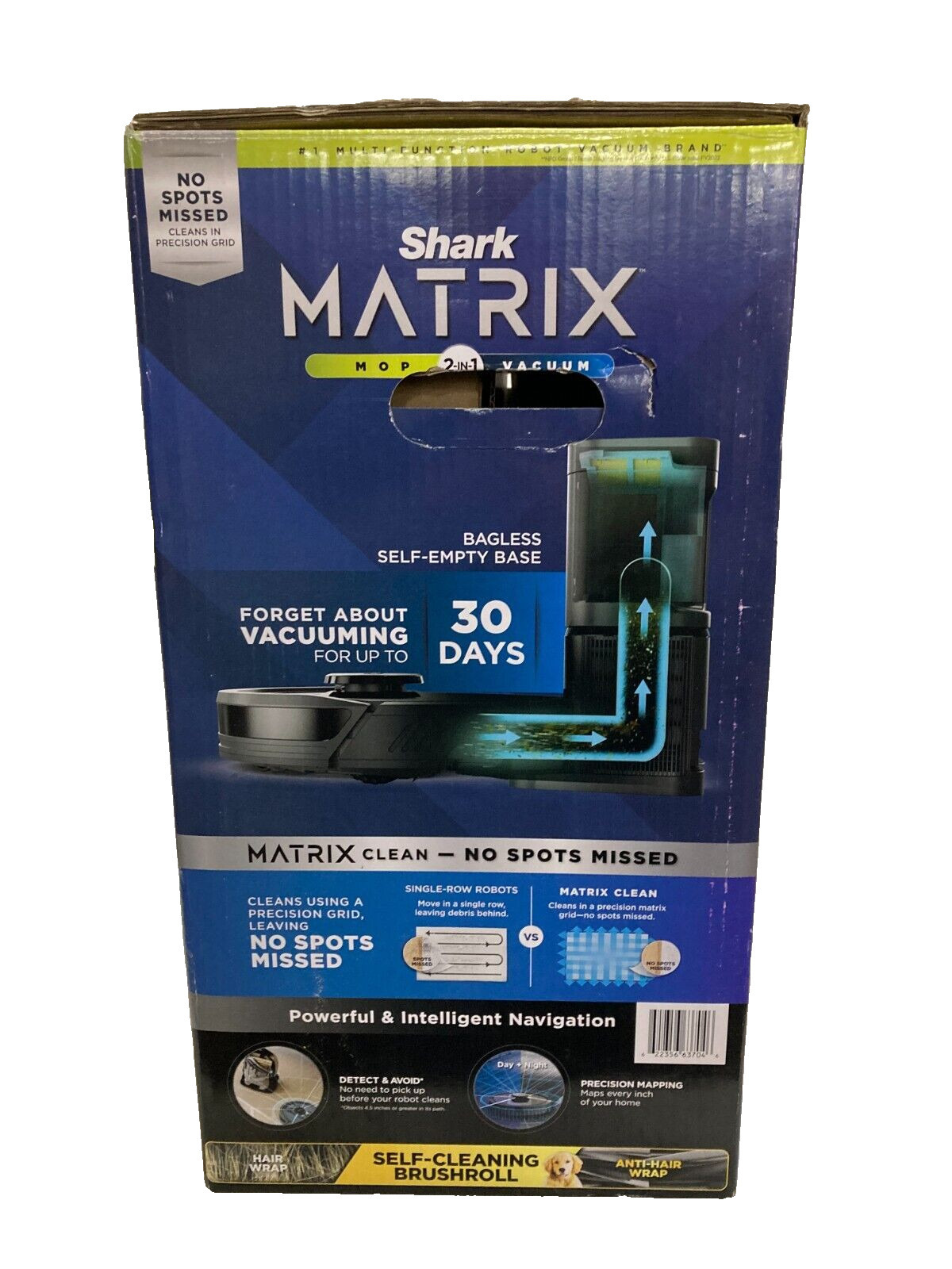 Shark MATRIX 2-in-1 Robot Mop & Vacuum UR2450WS Black with Self Empty Dust Bin