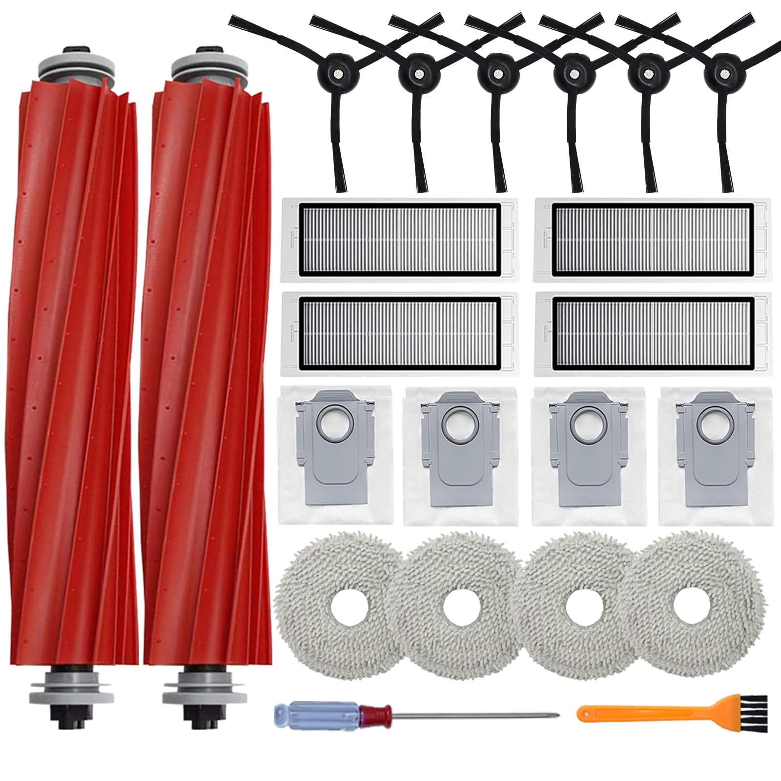 Roborock Q Revo Accessories Kit: Brushes, Filters, Mop Pads & Dust Bags