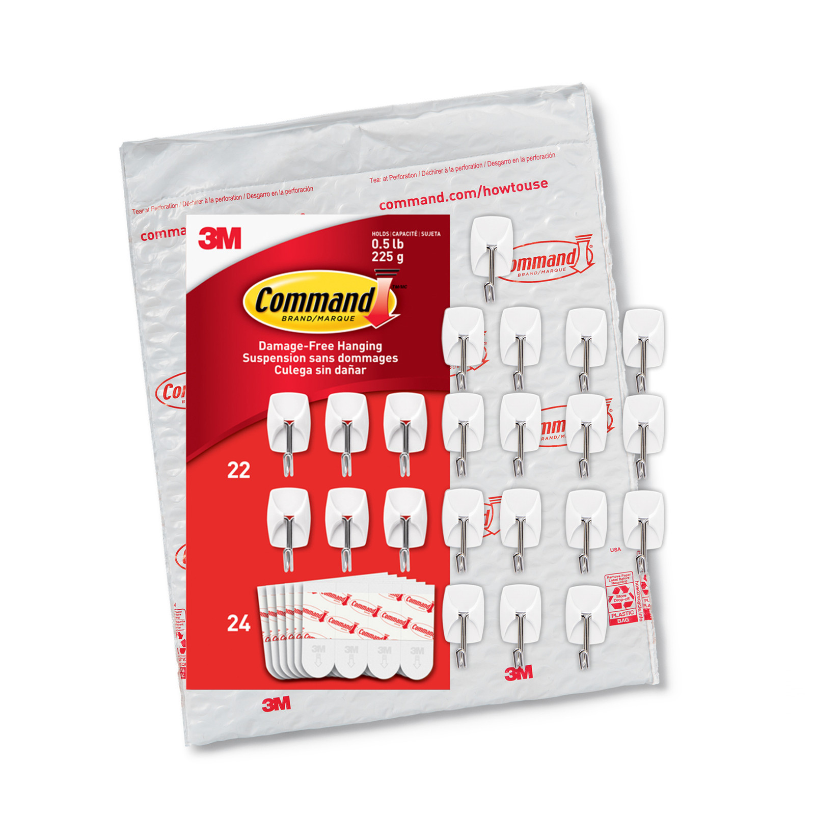 Command Small Wire Hooks [Removable]: 22-pack (White) *2-pack