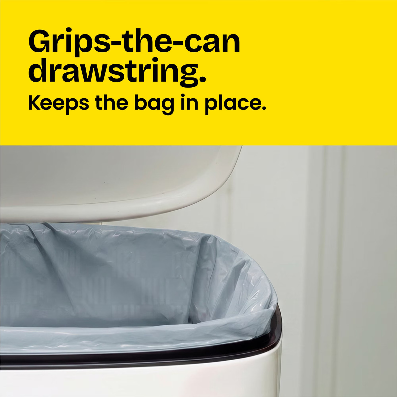 Glad ForceFlex Tall Kitchen Drawstring Trash Bags, 13 Gal, Gain Lavender, 120 Co