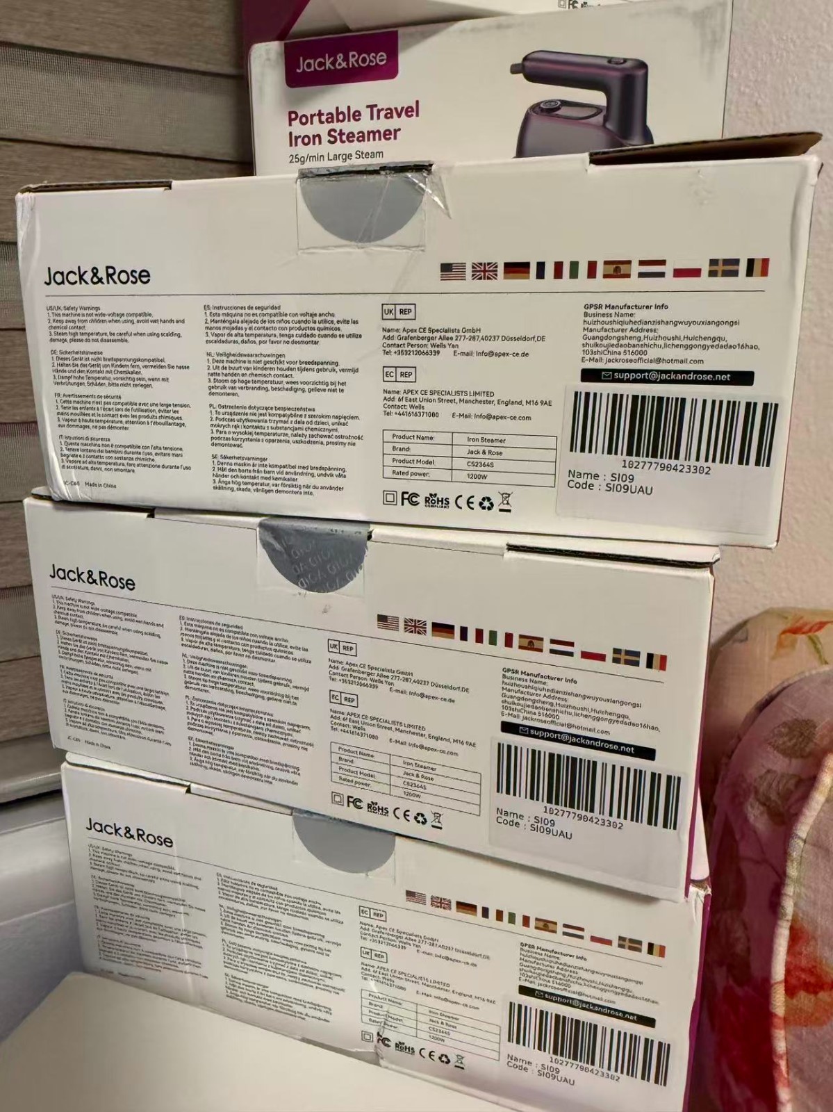 Jack & Rose Portable Travel Steamer , Ideal for Travel! Open Box
