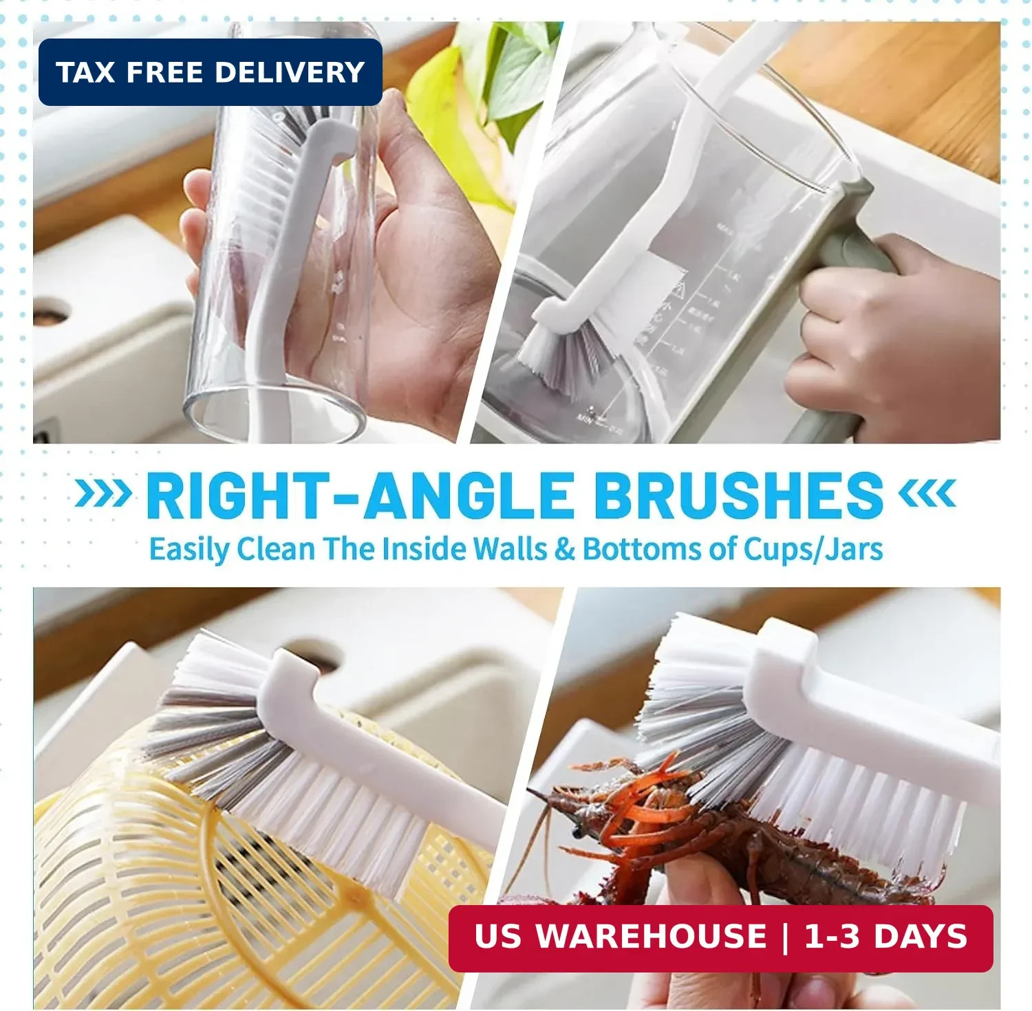 16Pcs Crevice Cleaning Brush Set, Hard Bristle Scrub Brushes Tools for Deep Clea