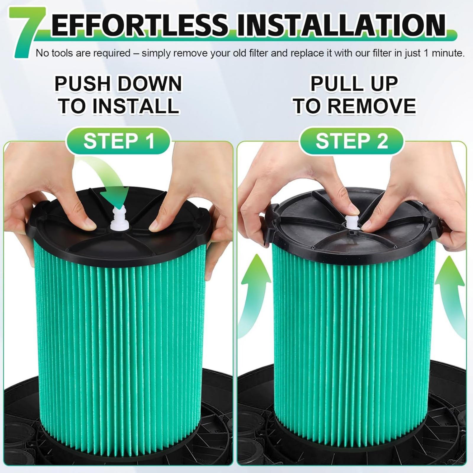 Filter Repair For VF6000 For Ridgid Vacs 5-20 Gallon Wet/Dry Vacuums: WD1956