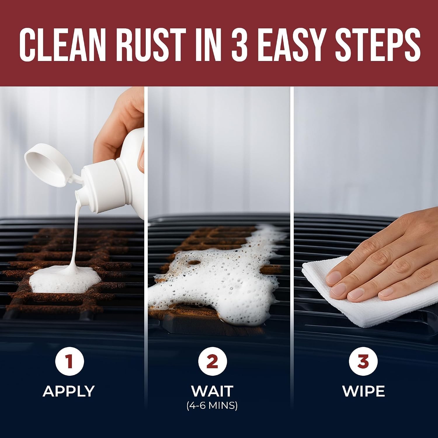 NSF Certified 8.5 oz Stainless Steel Rust Remover Cream – No Scrubbing Needed