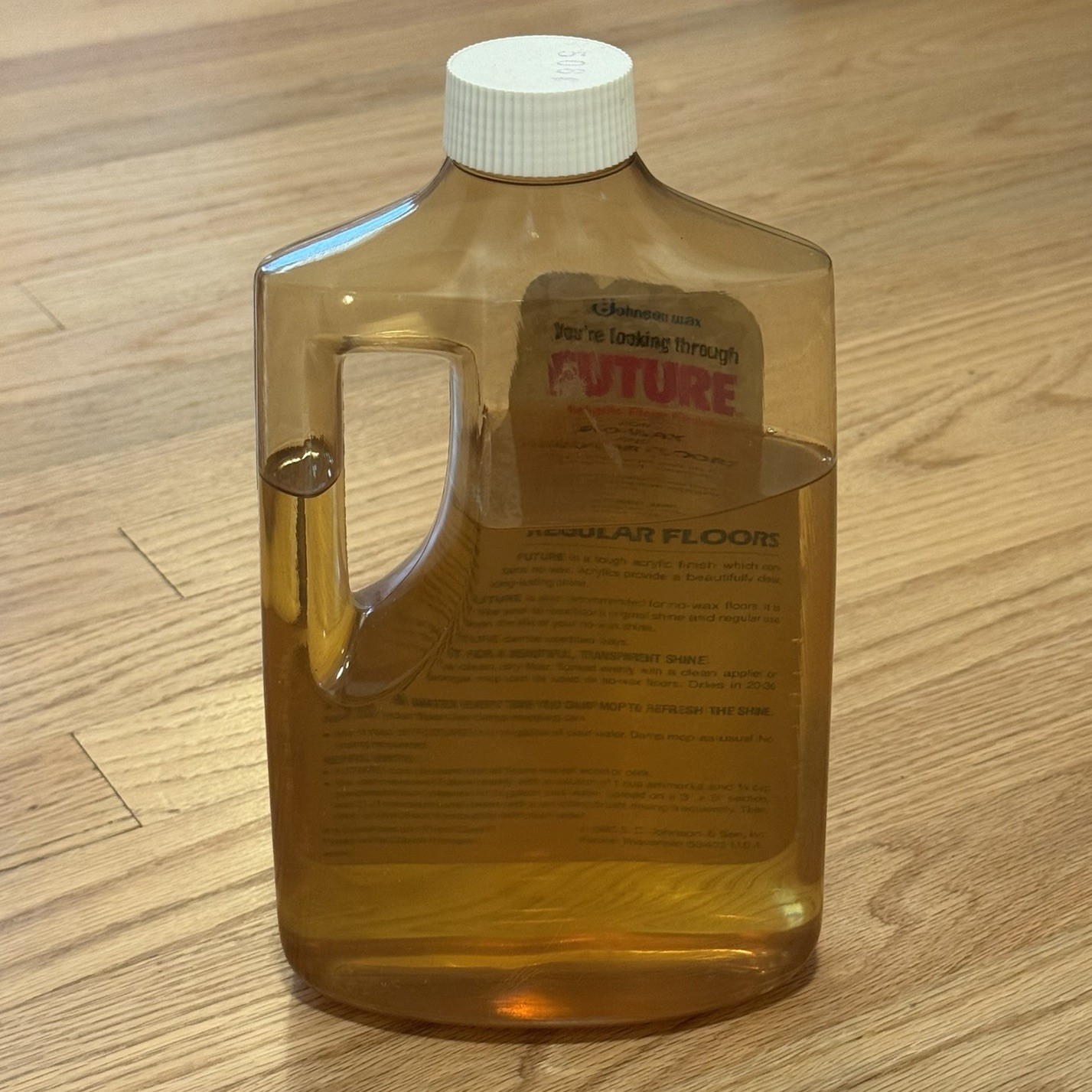 Vintage Johnson Wax FUTURE Acrylic Floor Finish Polish LARGE BOTTLE 46 oz
