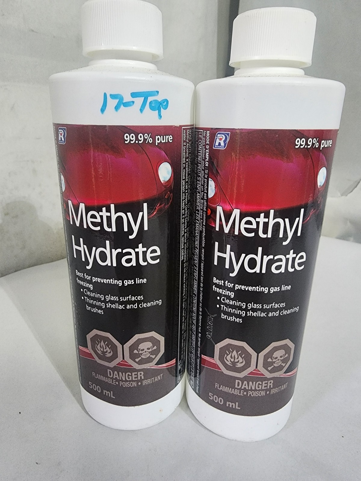 Lot of 2 Bottles- Methyl Hydrate 500ml, 16 oz